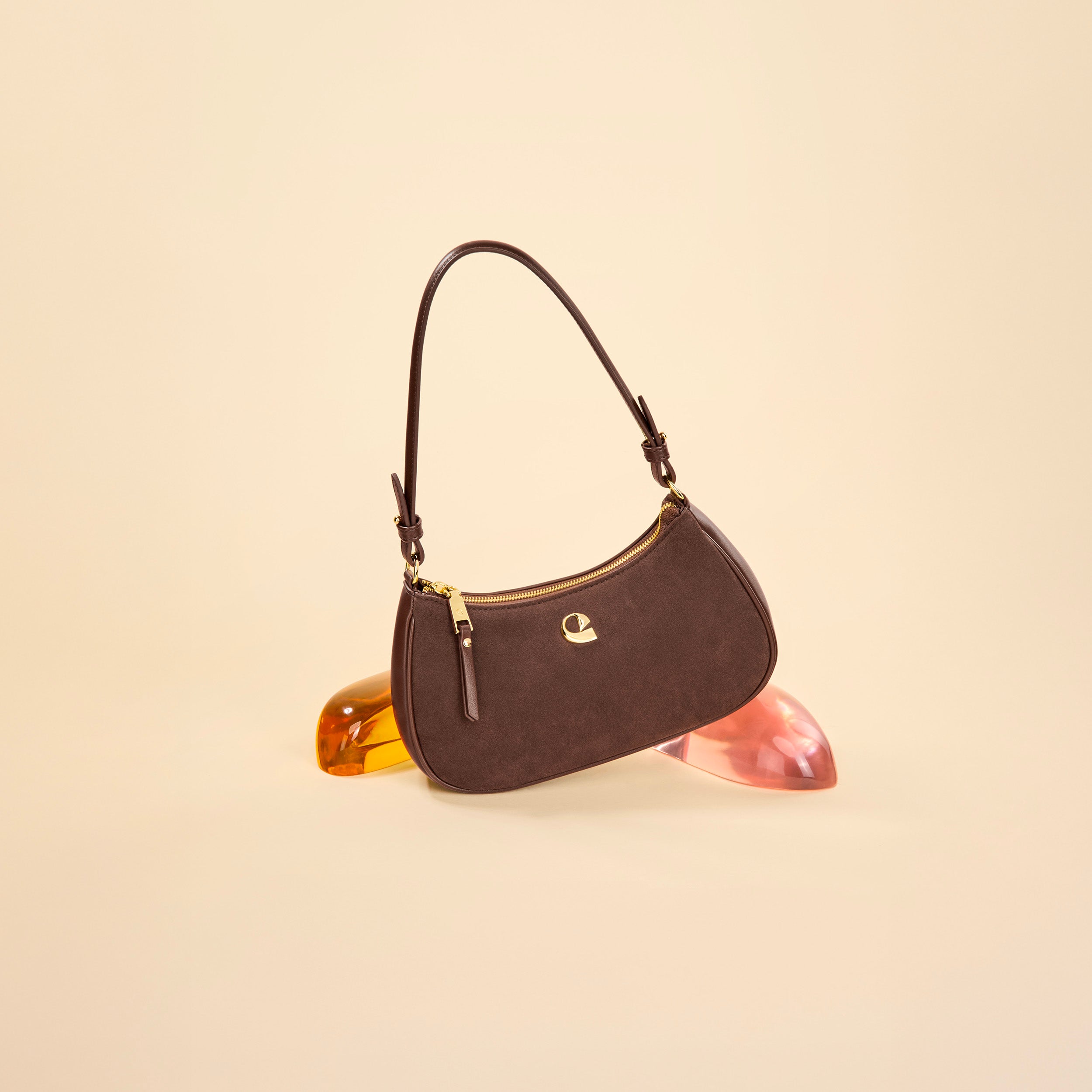 Sac Lune - suede chocolat