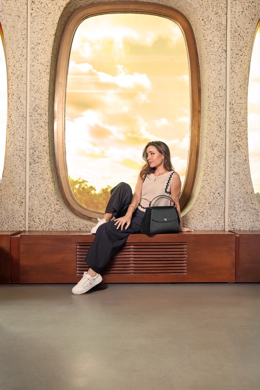 Sac Aura Spacieuse - Suede Noir