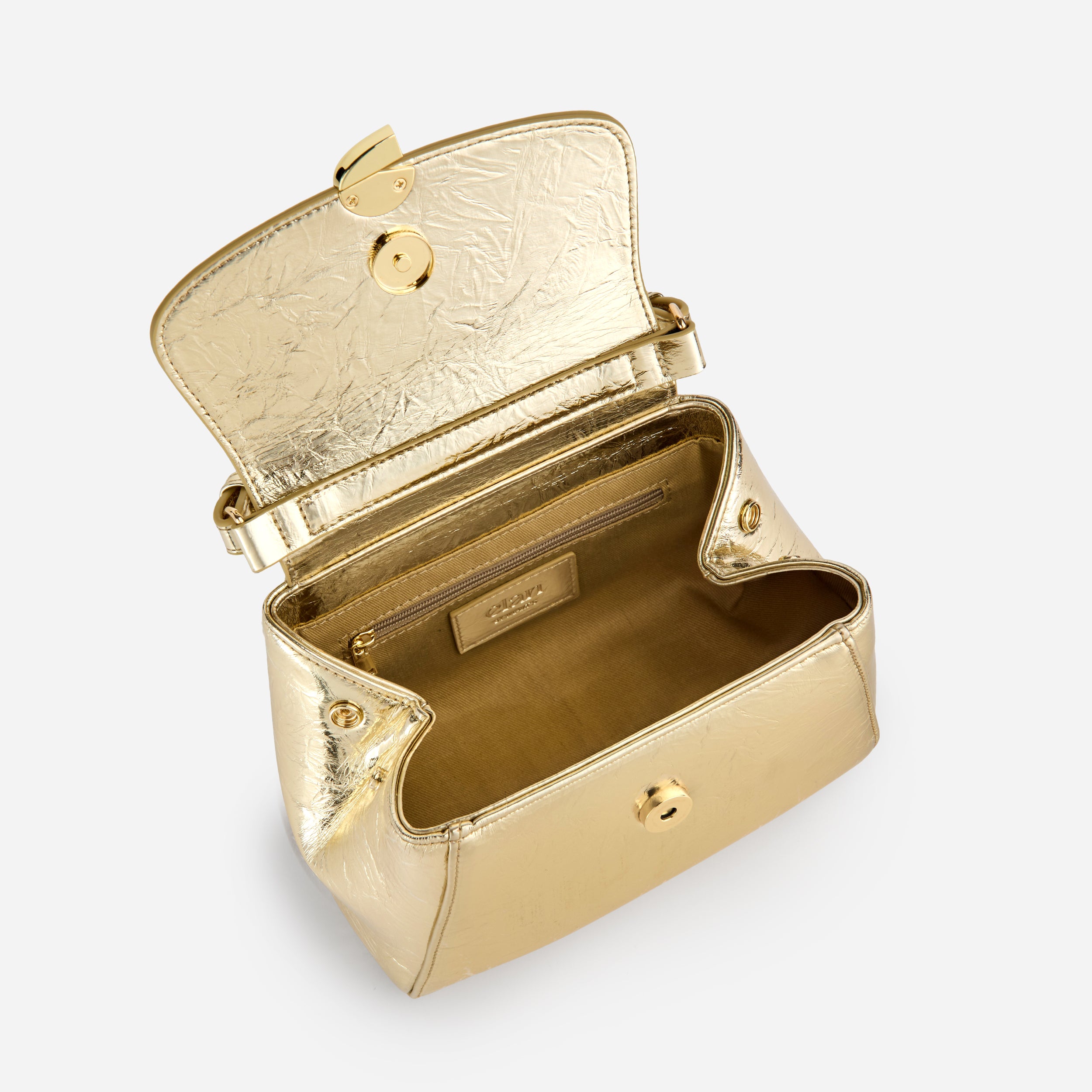 Sac Aura précieuse naplack doré