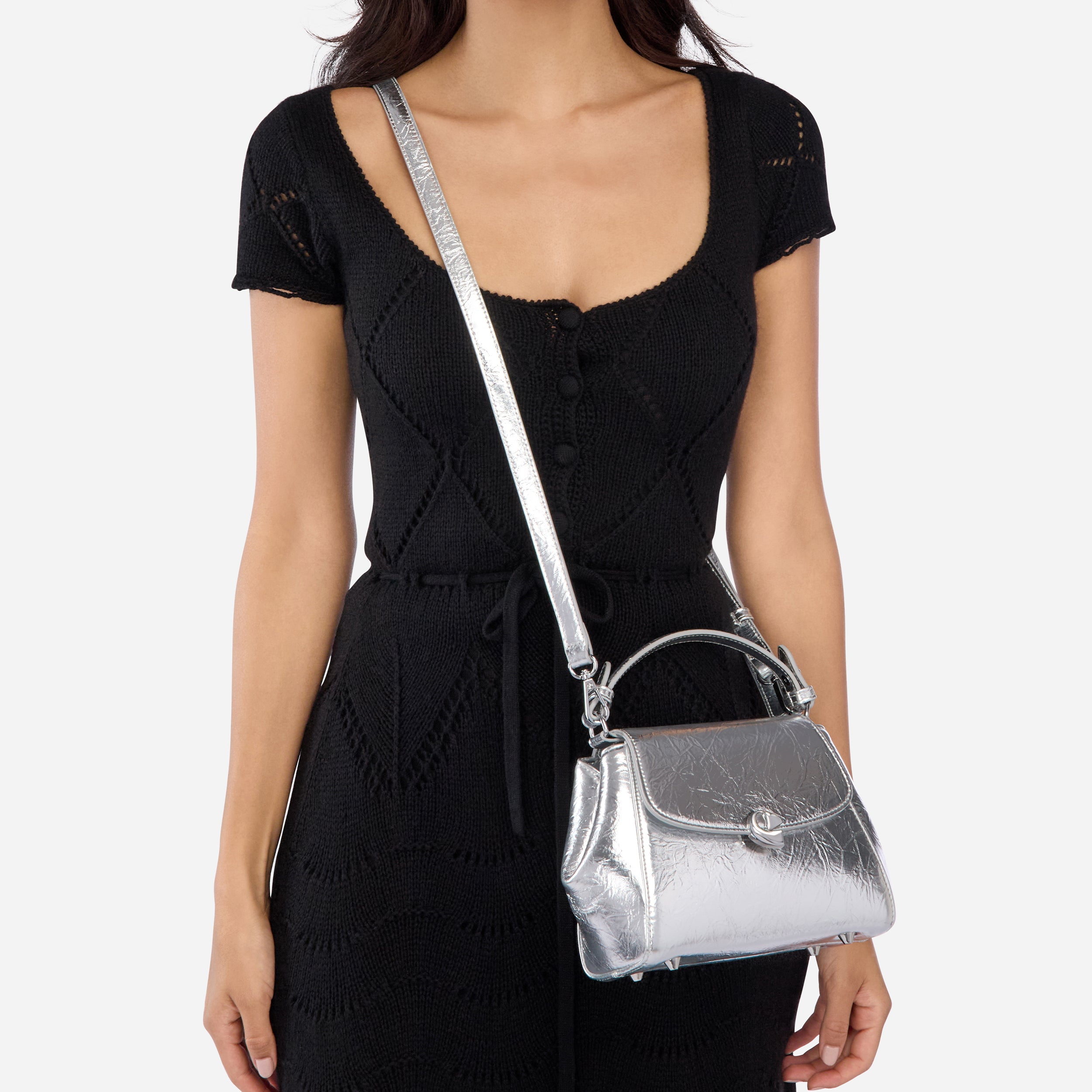 Sac Aura précieuse naplack argenté