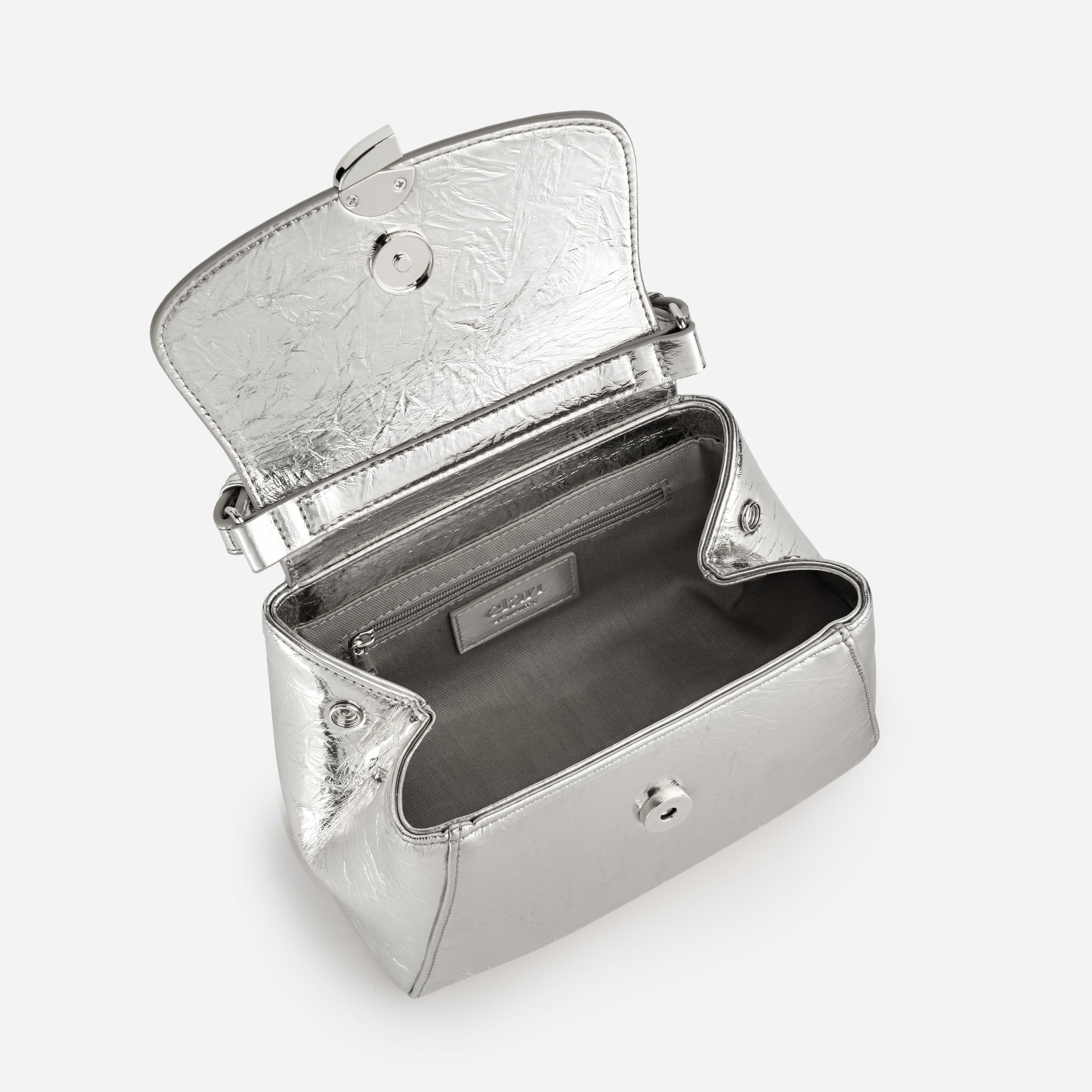 Sac Aura précieuse naplack argenté