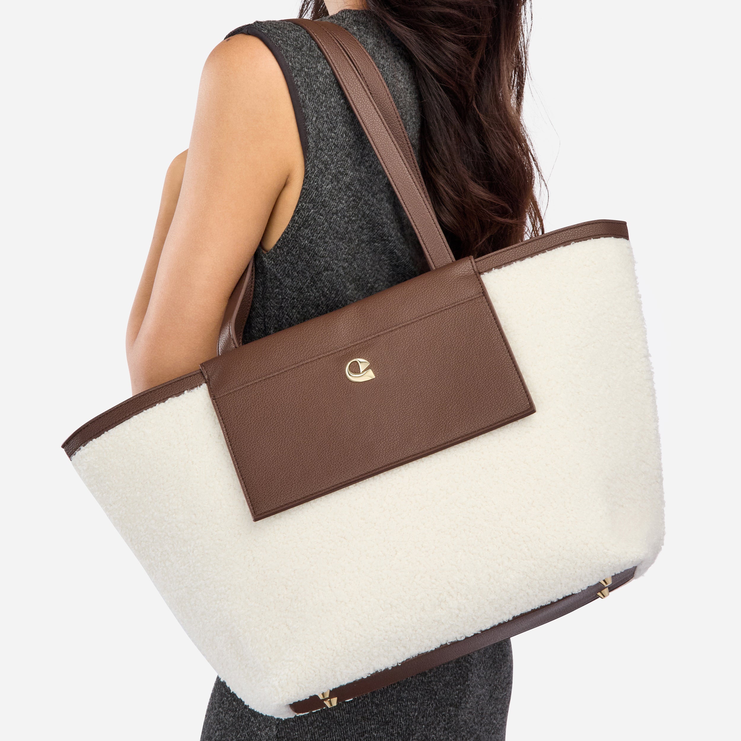 Sac Éclipse nuage ivoire & marron