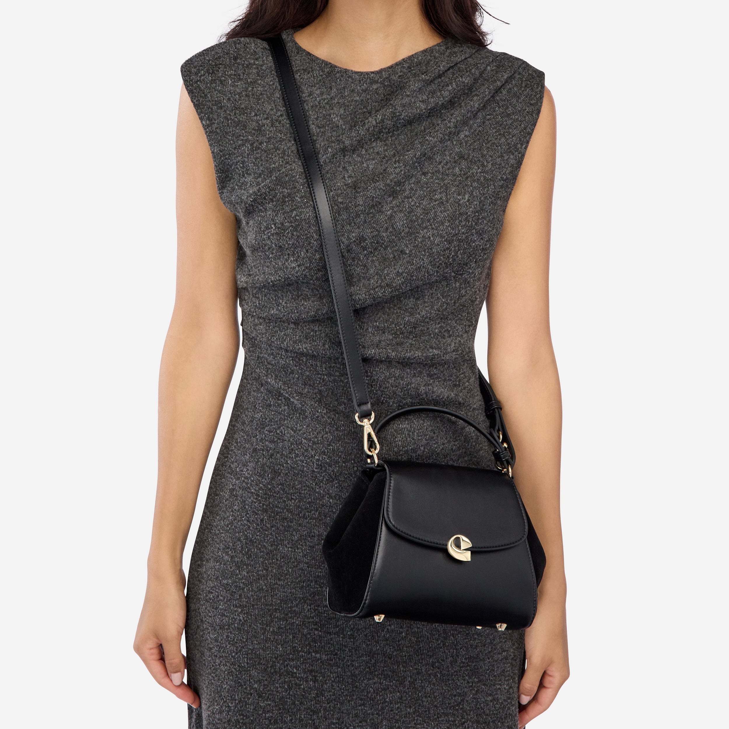 Sac Aura précieuse suede noir