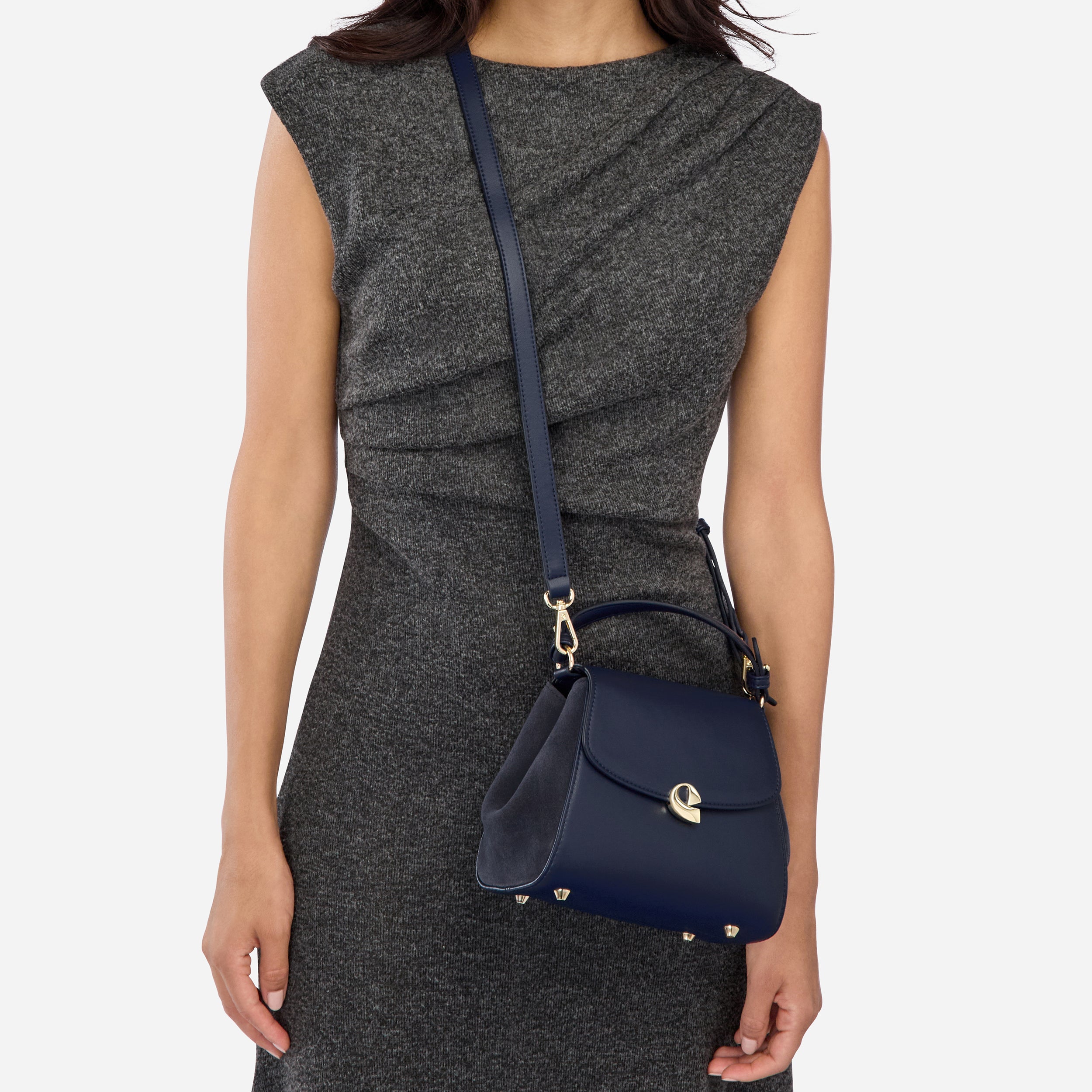 Sac Aura précieuse suede navy