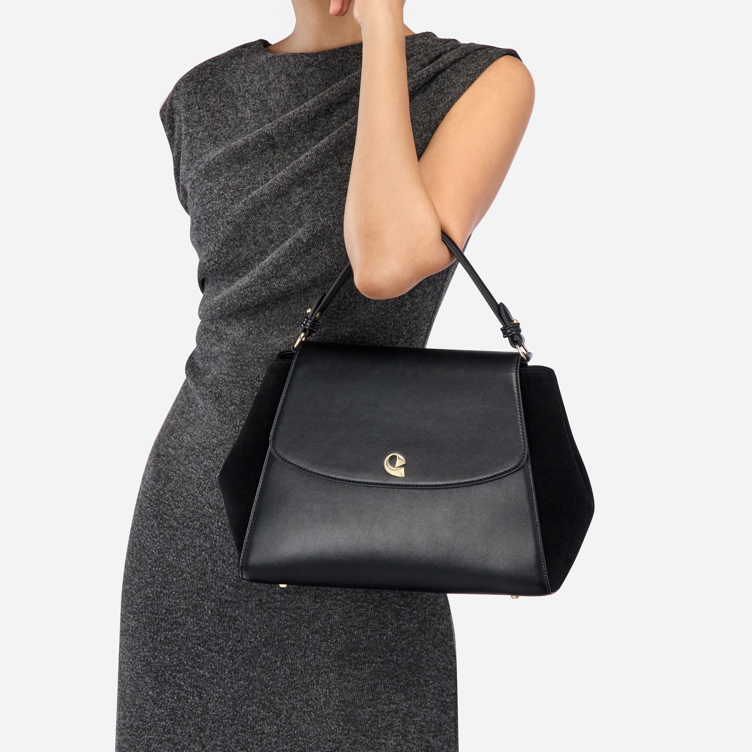 Sac Aura Spacieuse - Suede Noir