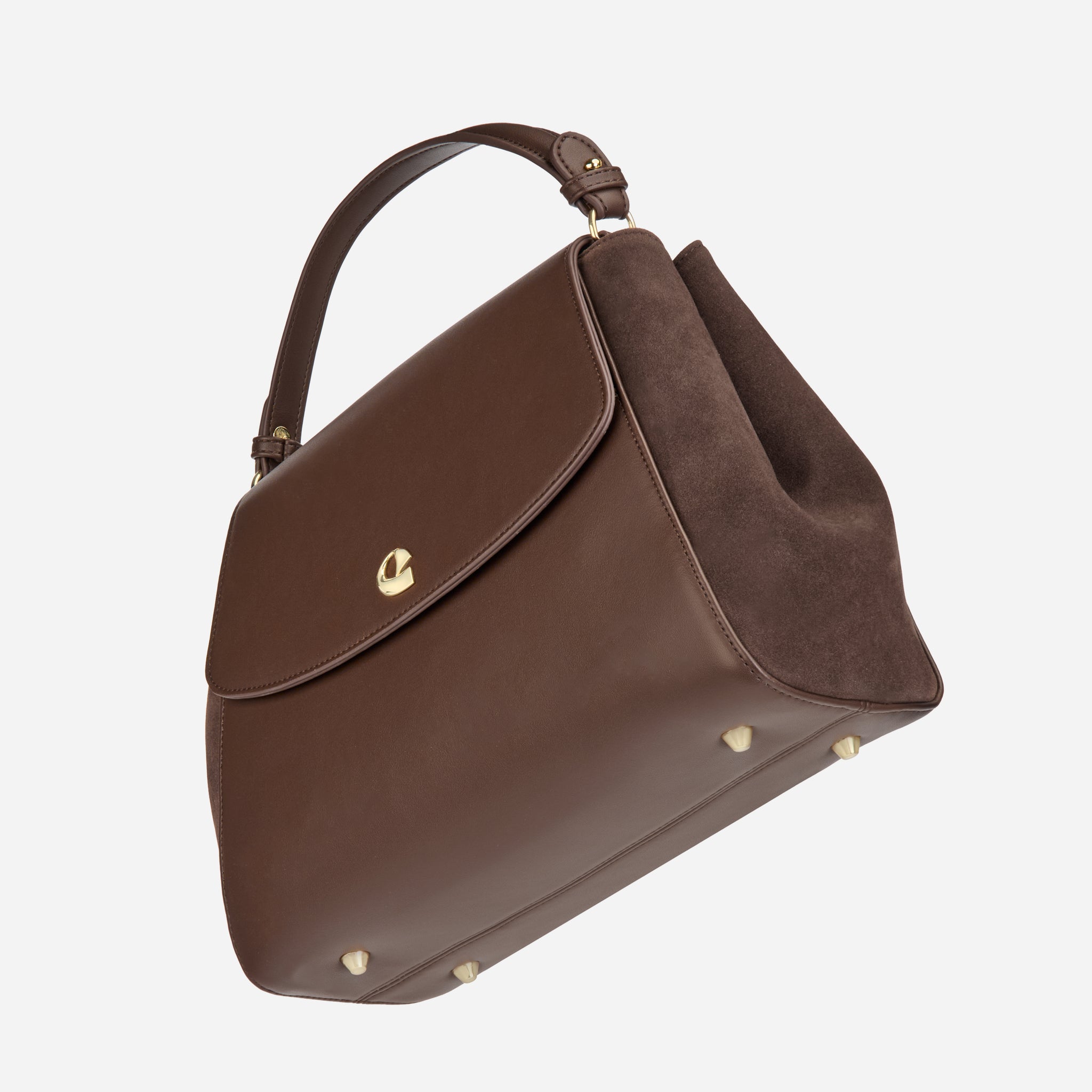 Sac Aura spacieuse suede chocolat