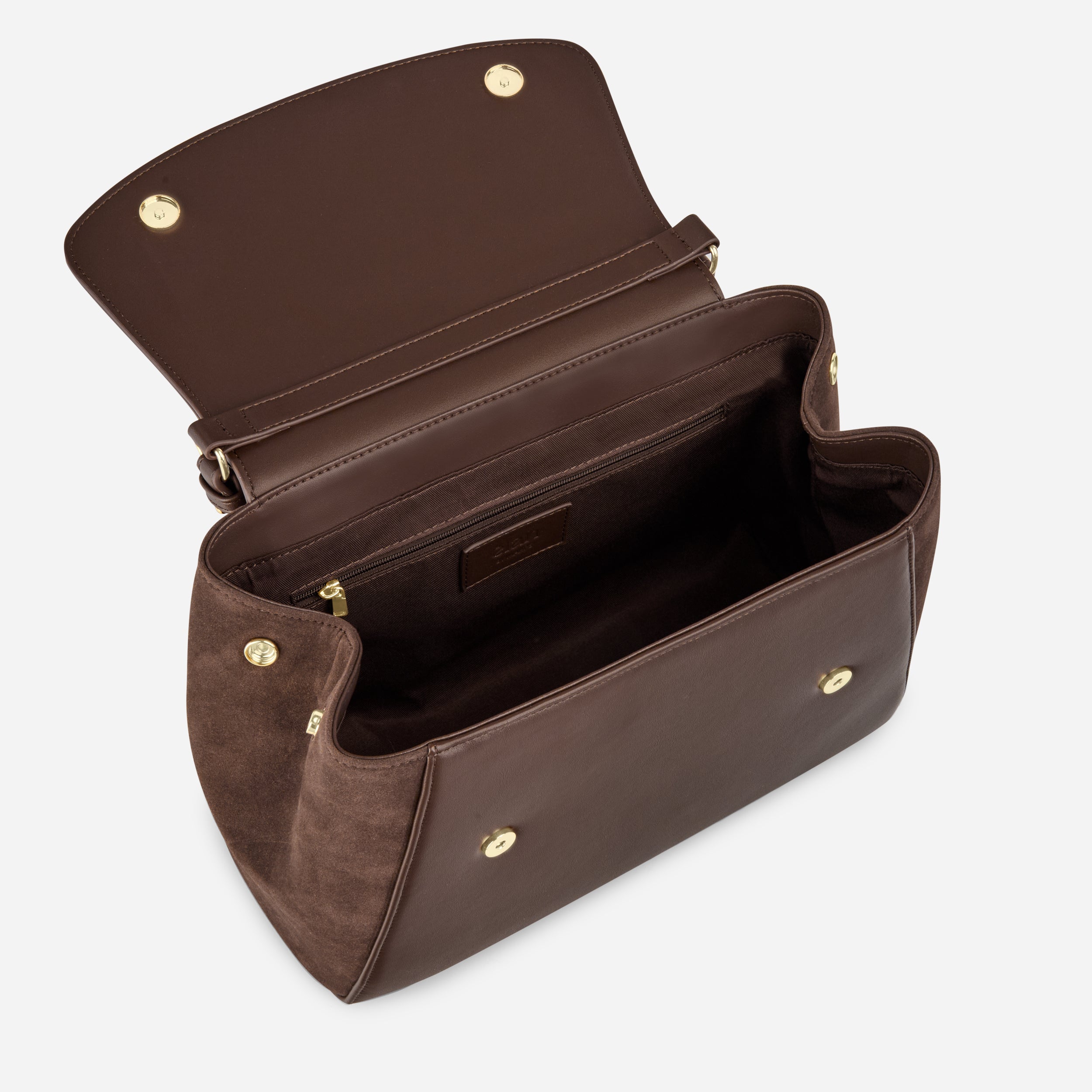 Sac Aura spacieuse suede chocolat