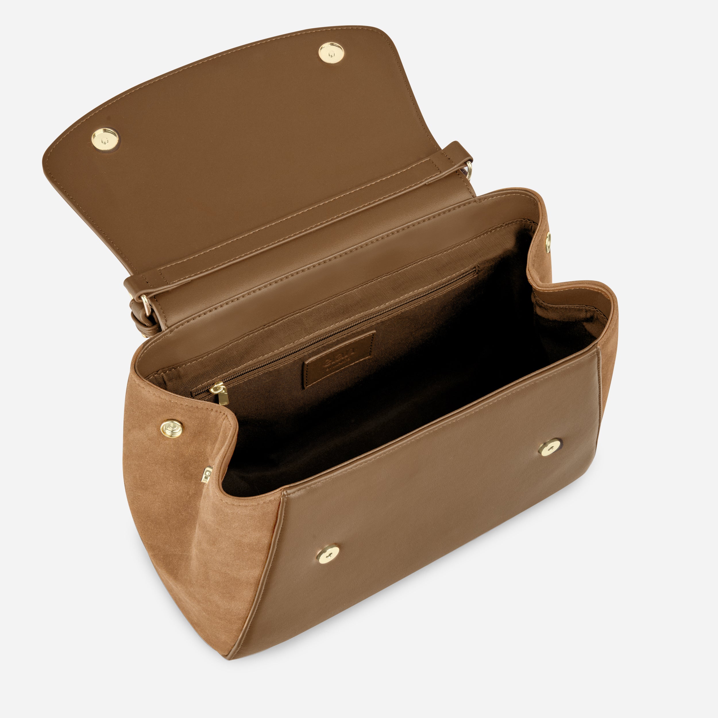 Sac Aura spacieuse - Suede camel