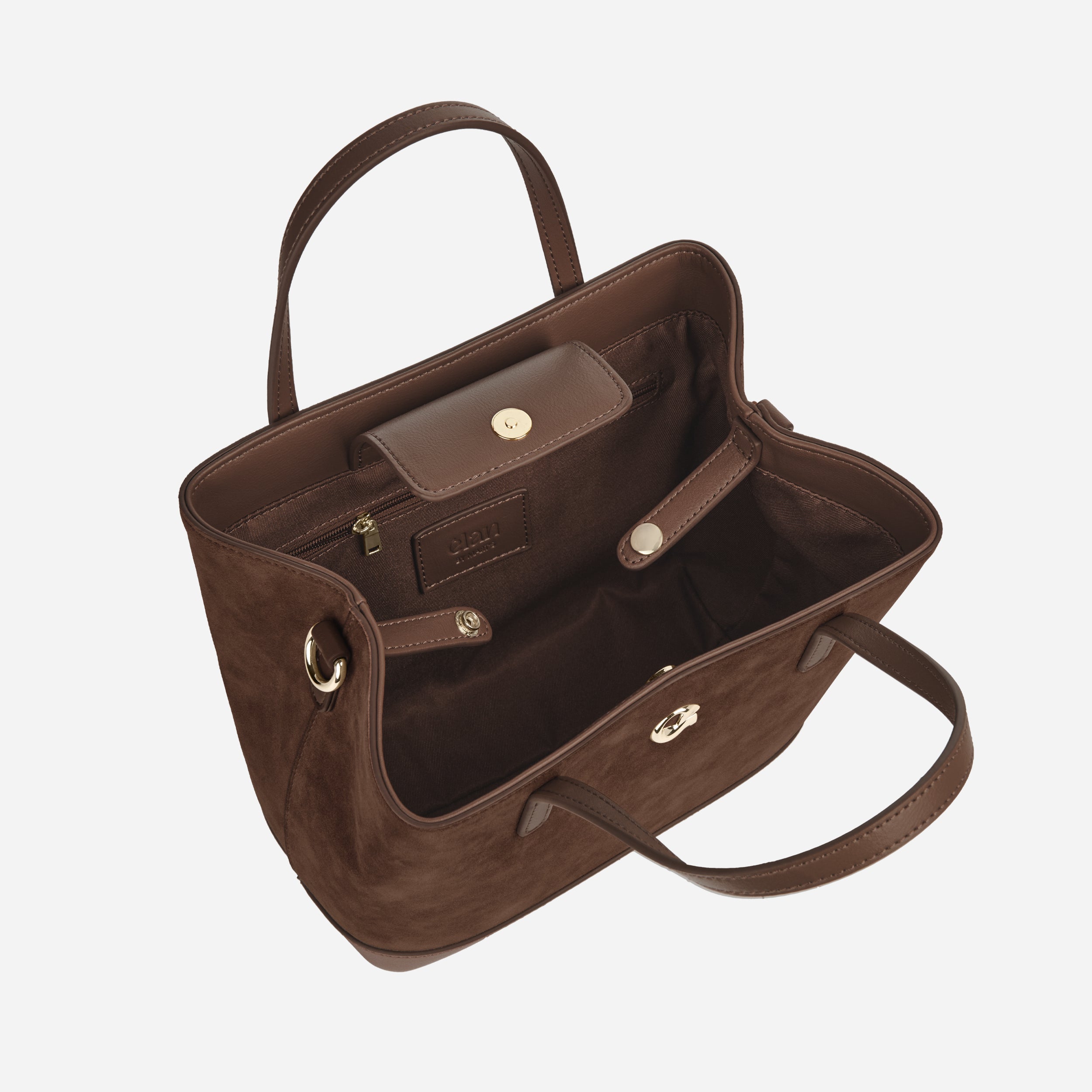 Sac Céleste mini Suede - chocolat
