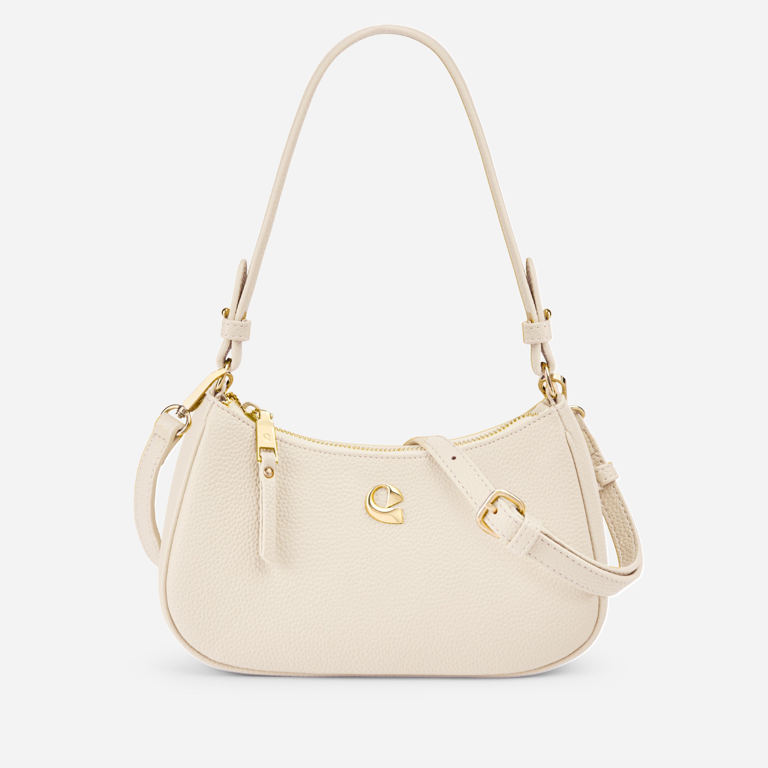 Sac Lune grainé - blanc cassé