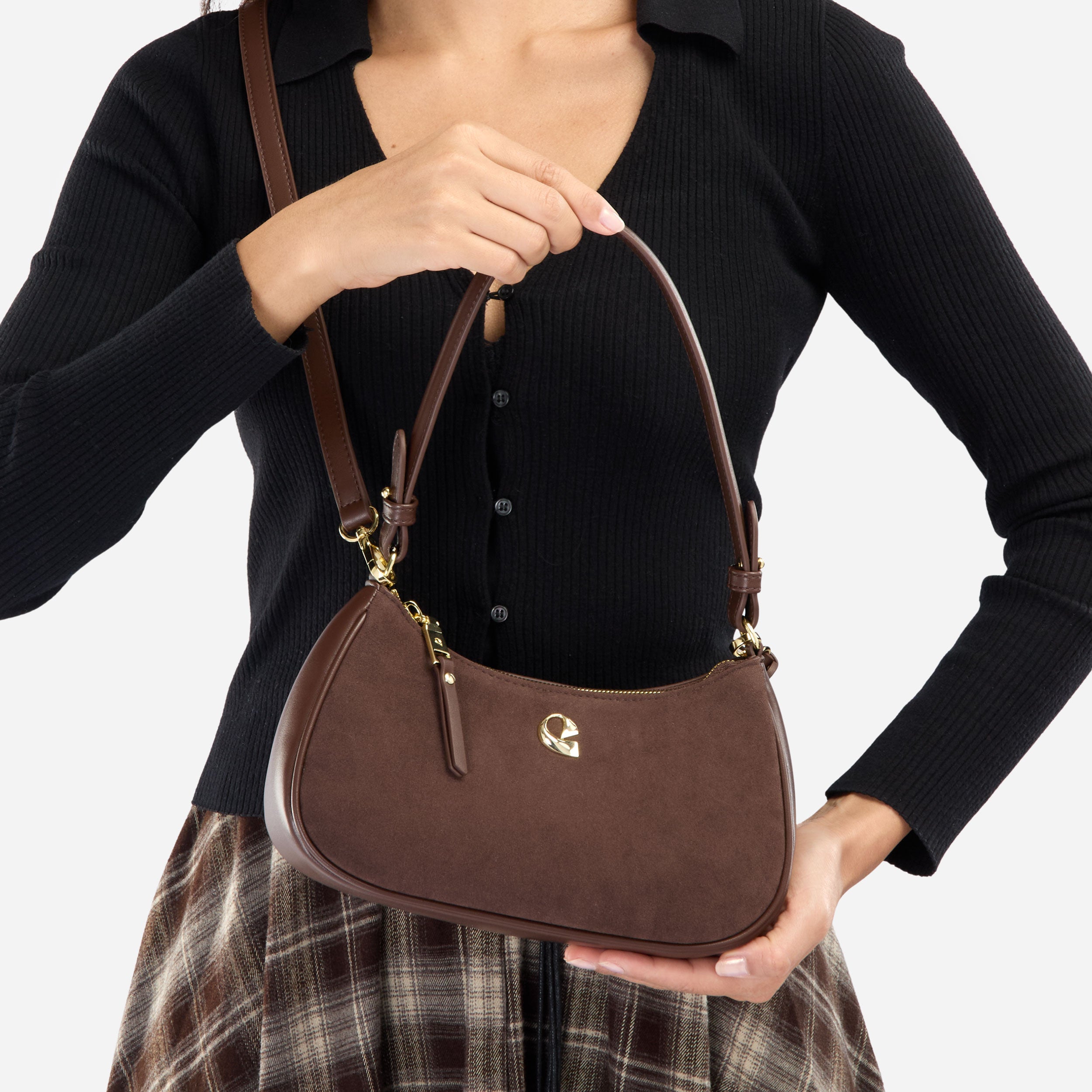 Sac Lune - suede chocolat
