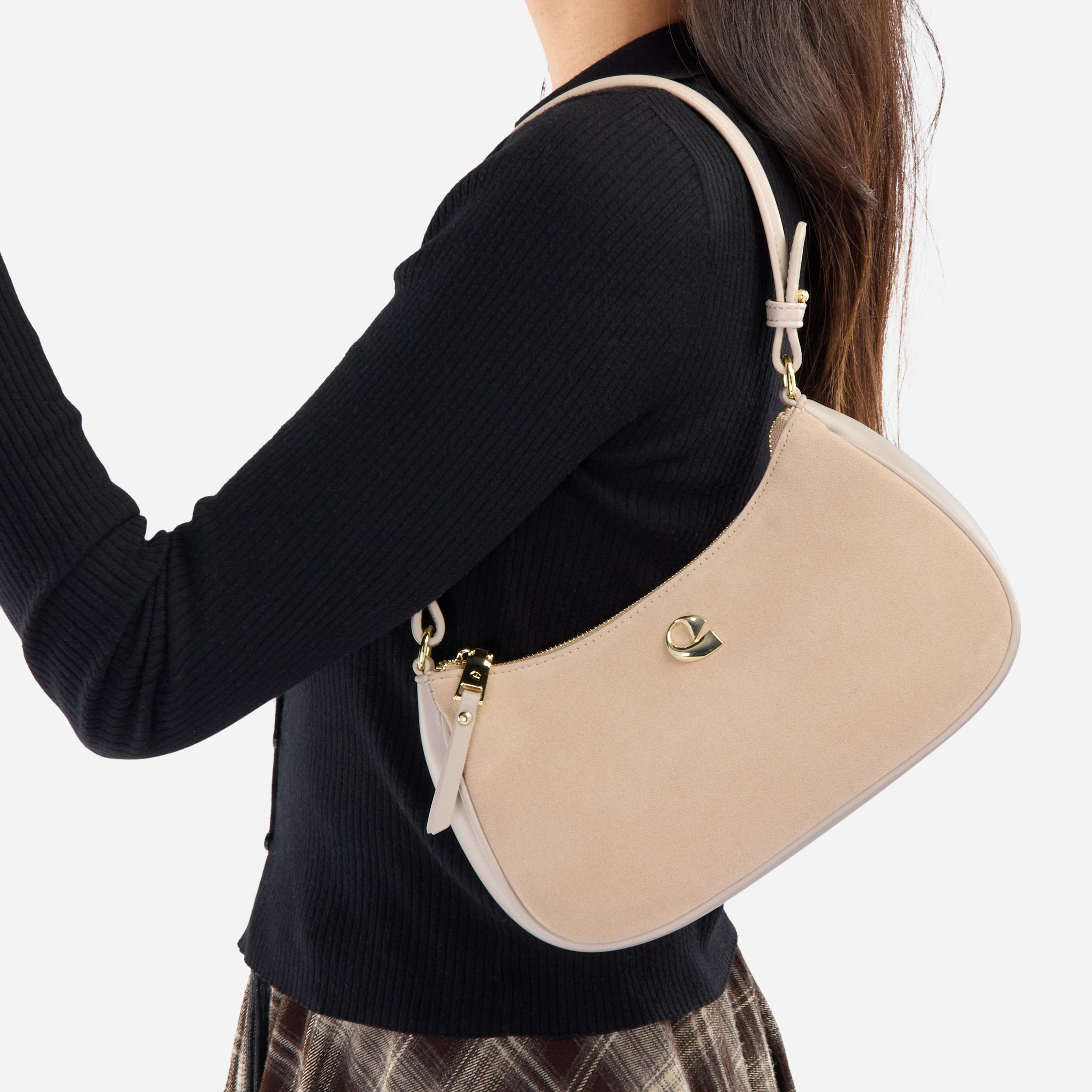 Sac Lune - suede sable