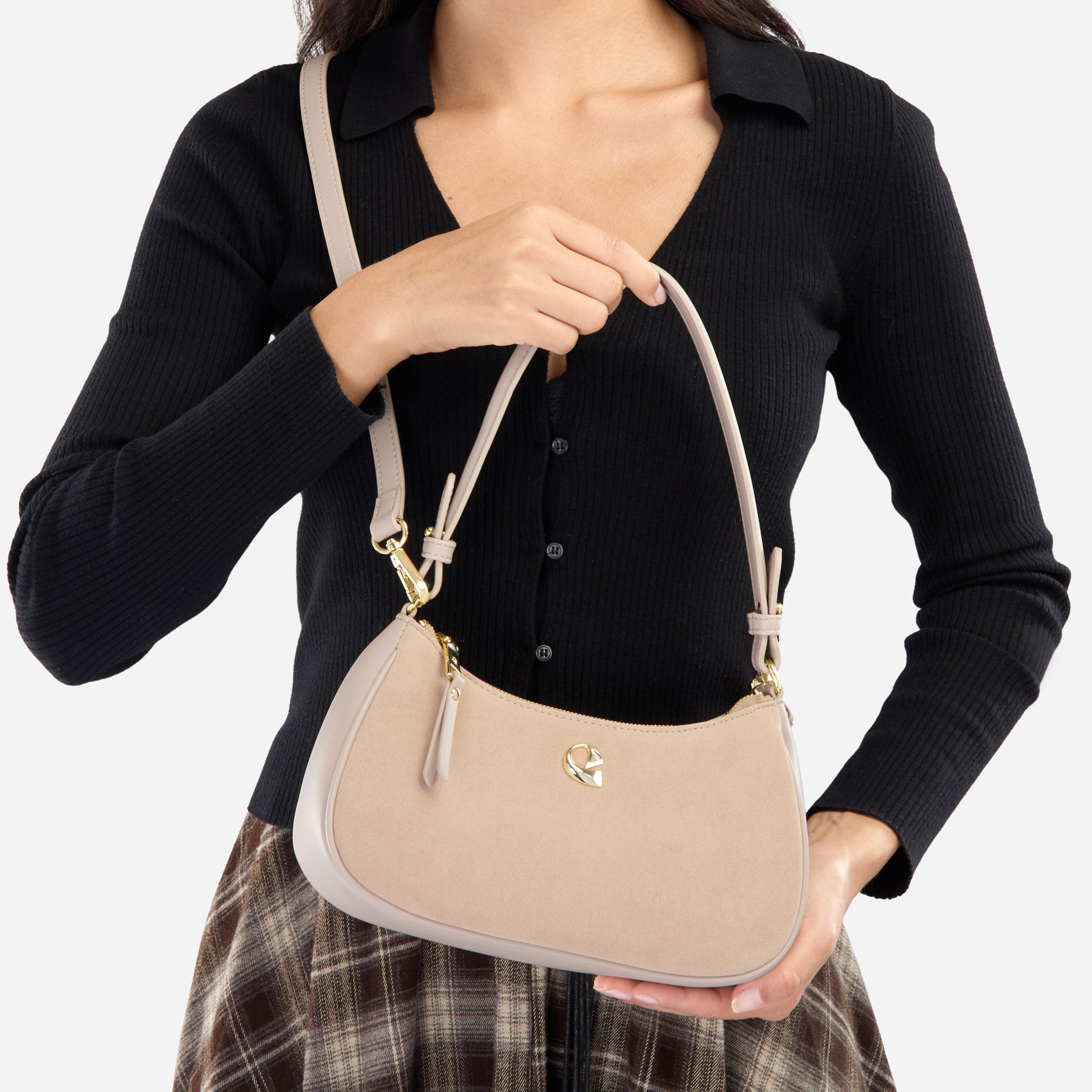 Sac Lune - suede sable