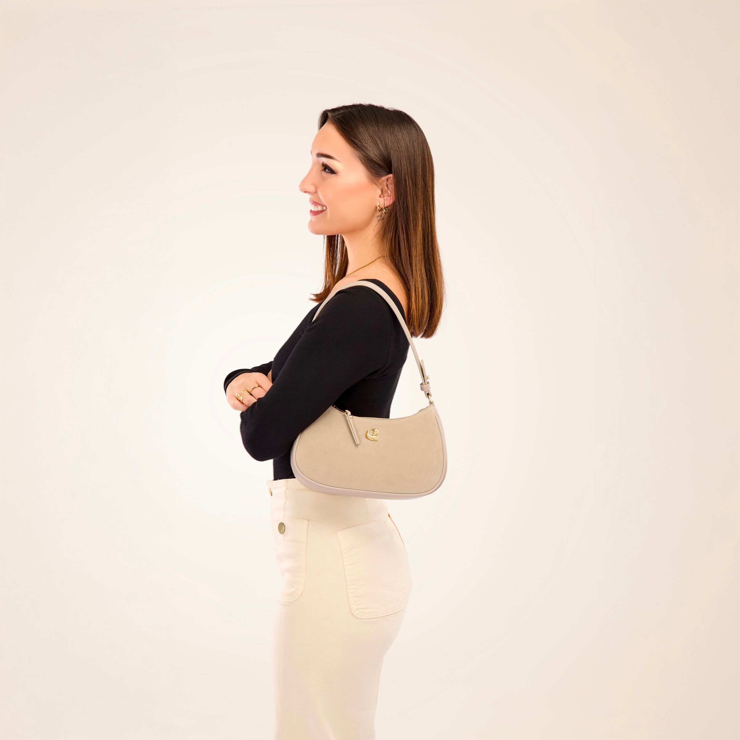 Sac Lune - suede sable