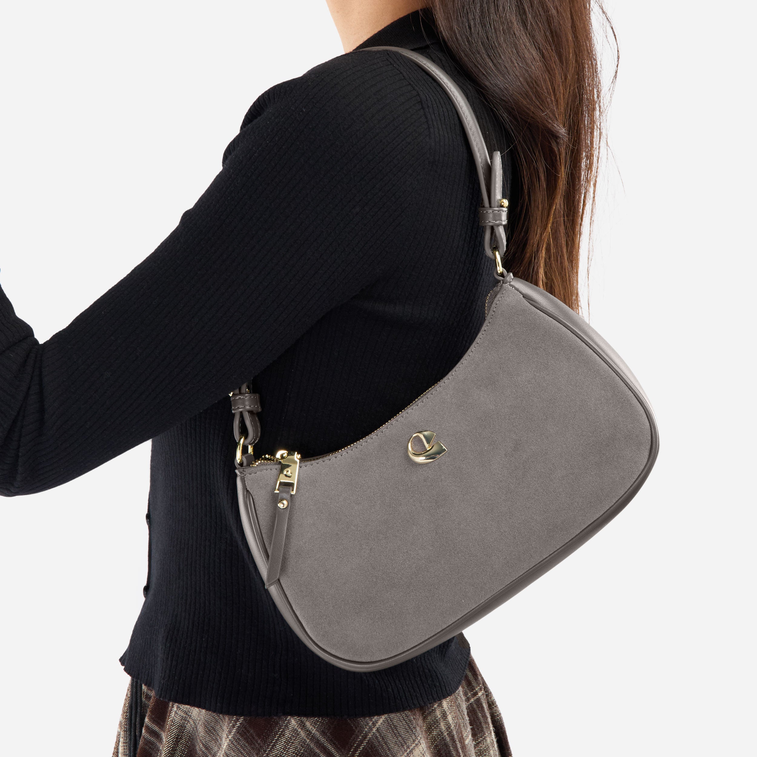 Sac Lune - suede gris graphite