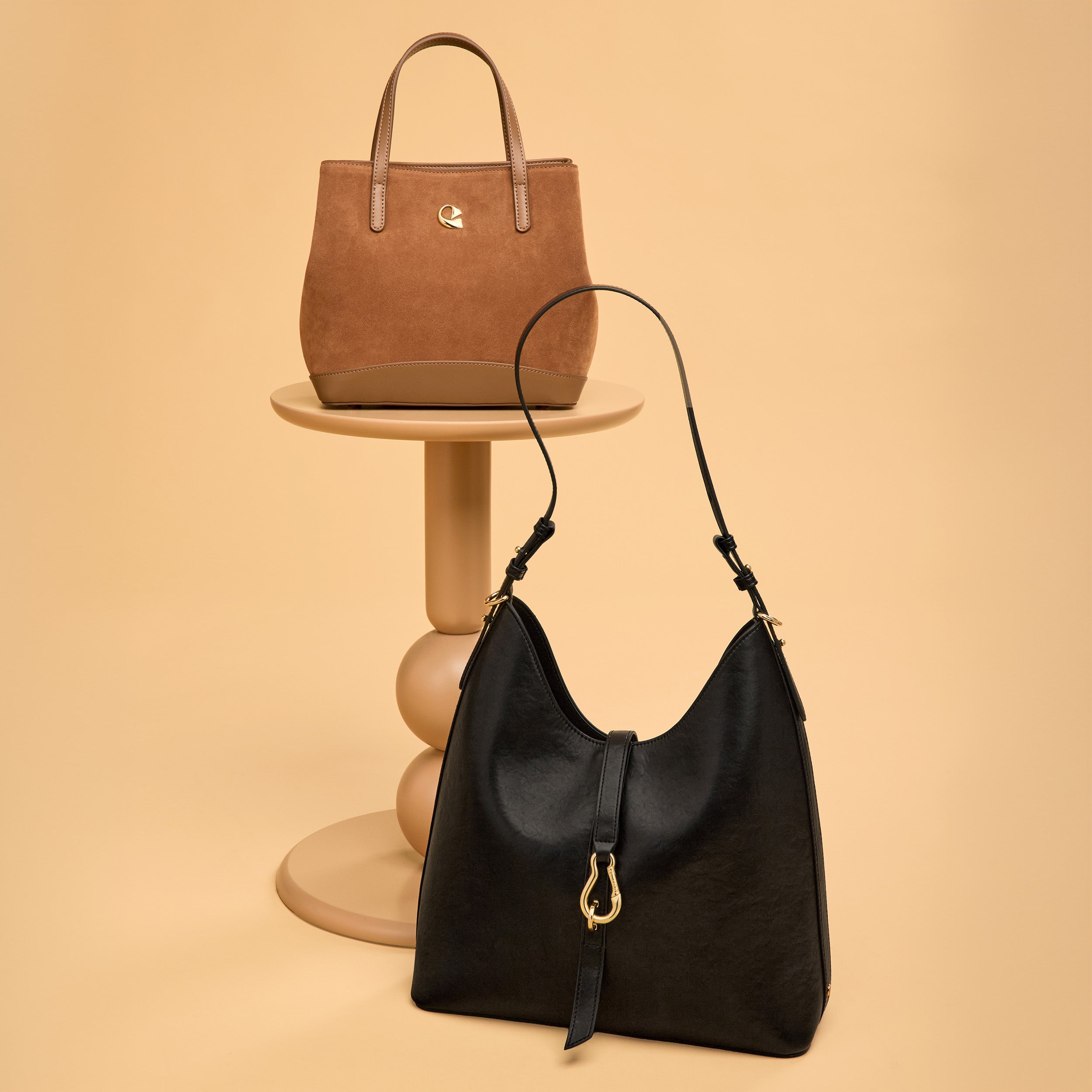Sac Céleste mini Suede - camel
