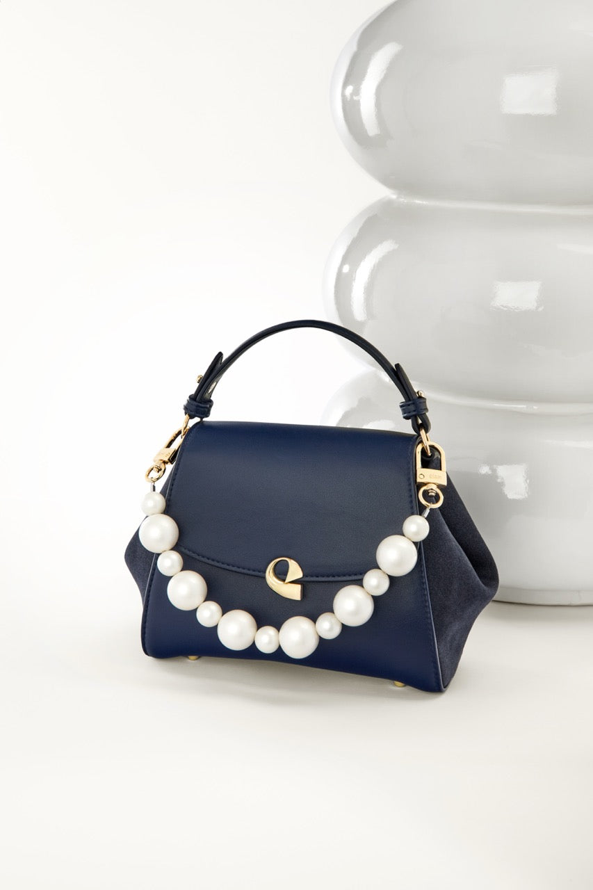 Sac Aura précieuse suede navy