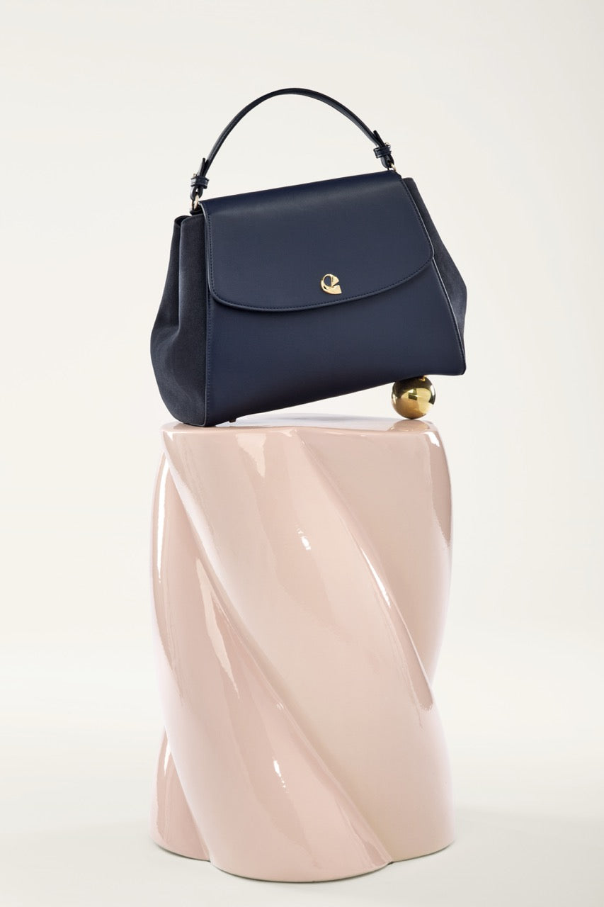 Sac Aura spacieuse suede navy
