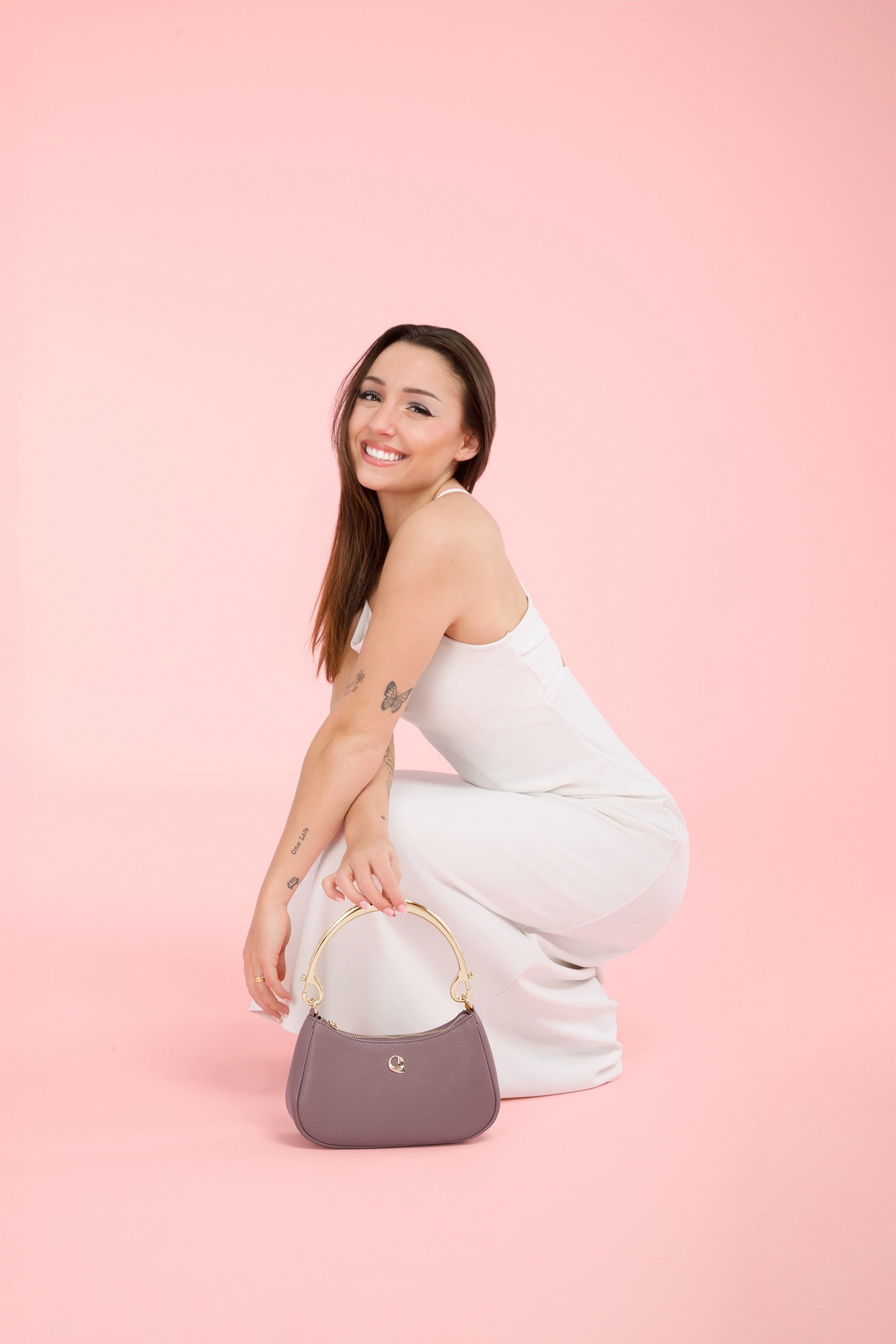 Sac Lune - vieux rose