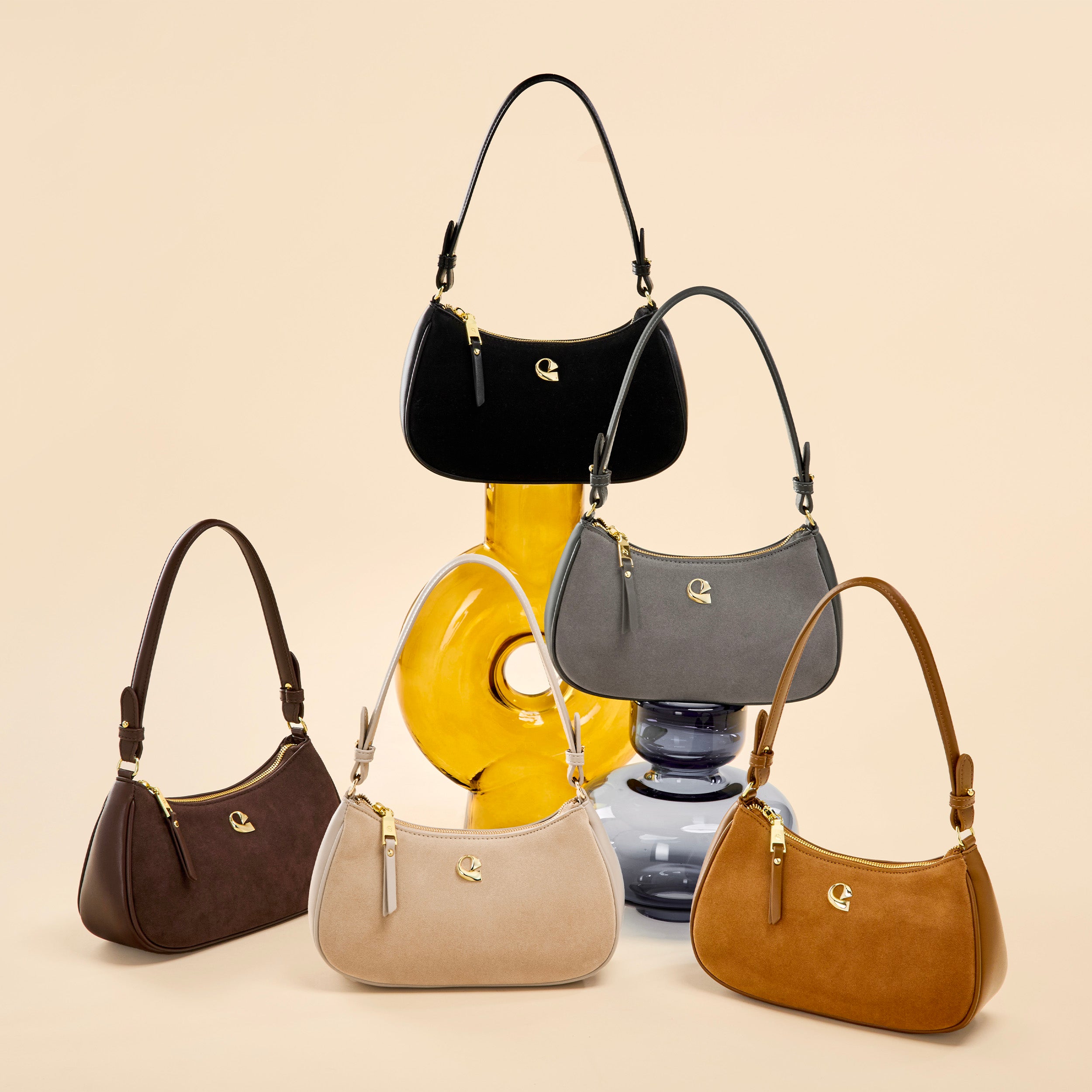 Sac Lune - suede noir