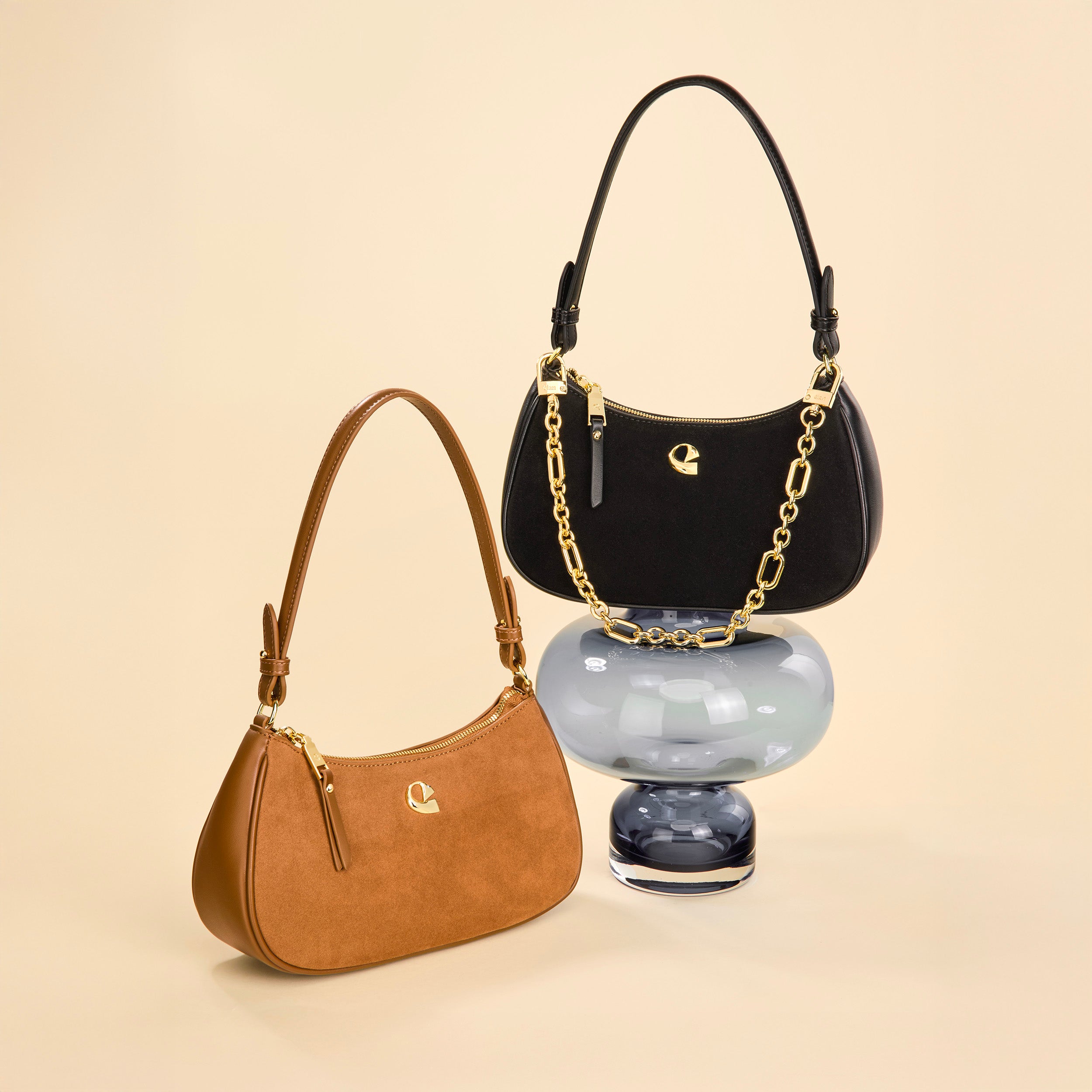 Sac Lune - suede noir