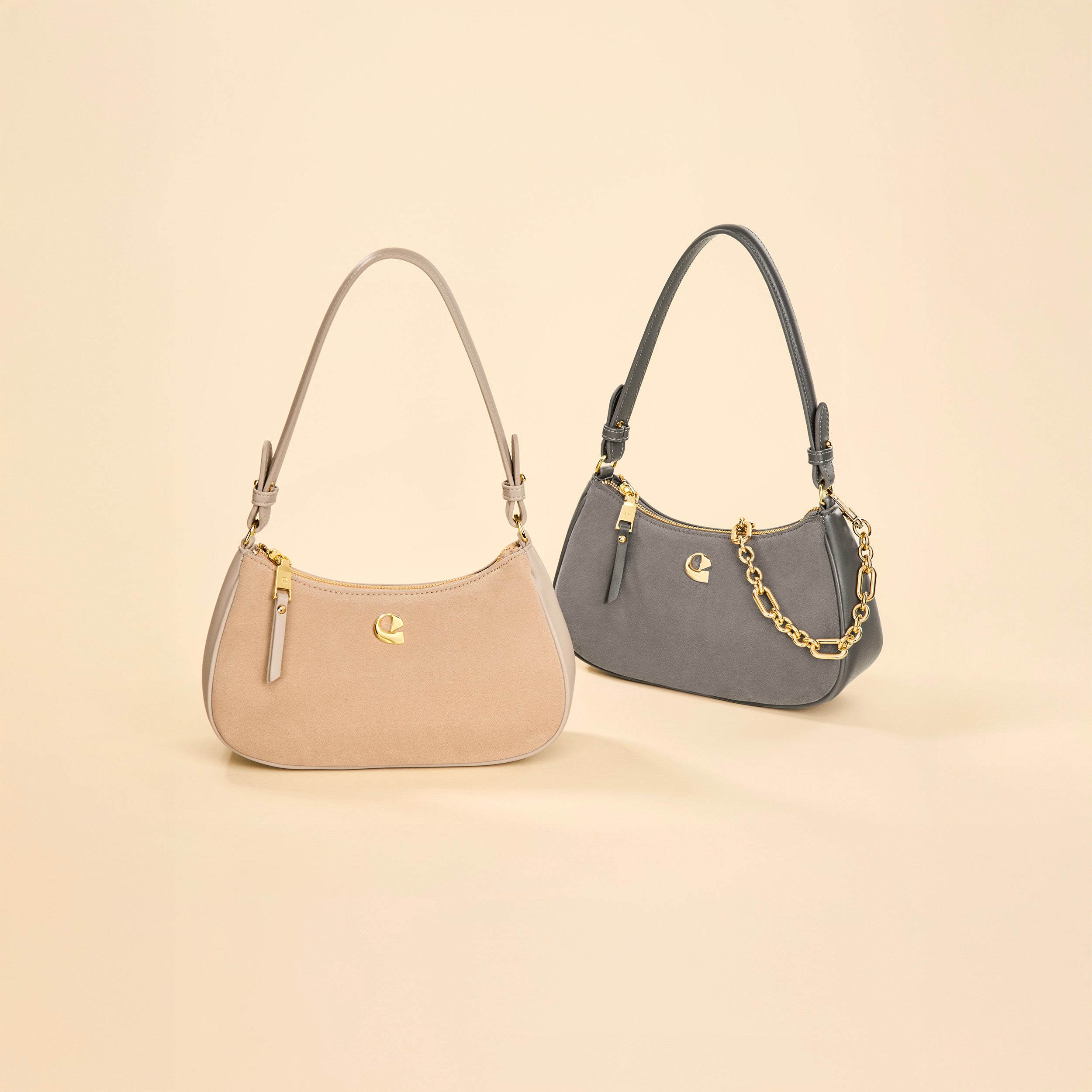 Sac Lune - suede sable