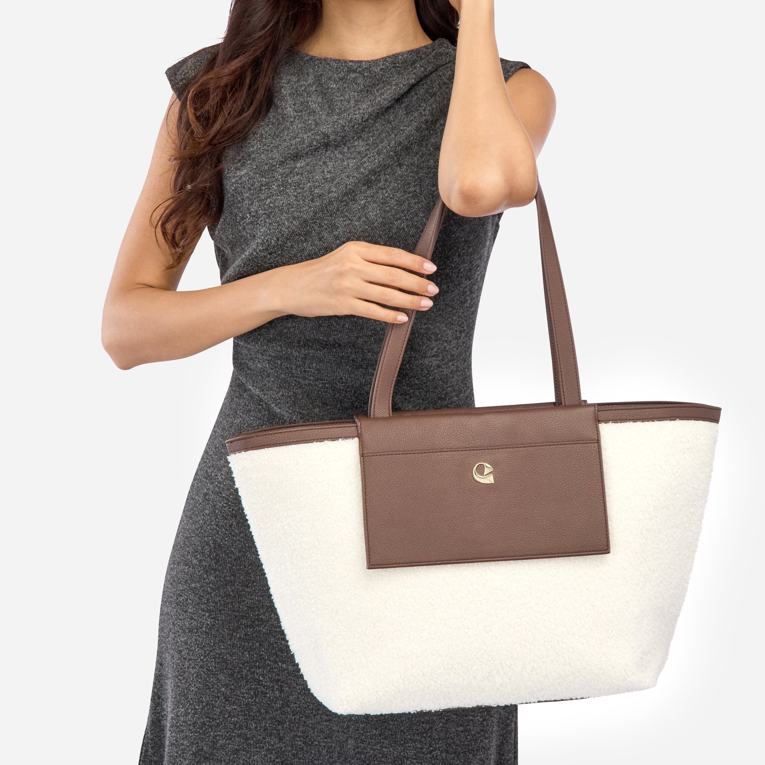 Sac Éclipse nuage ivoire & marron