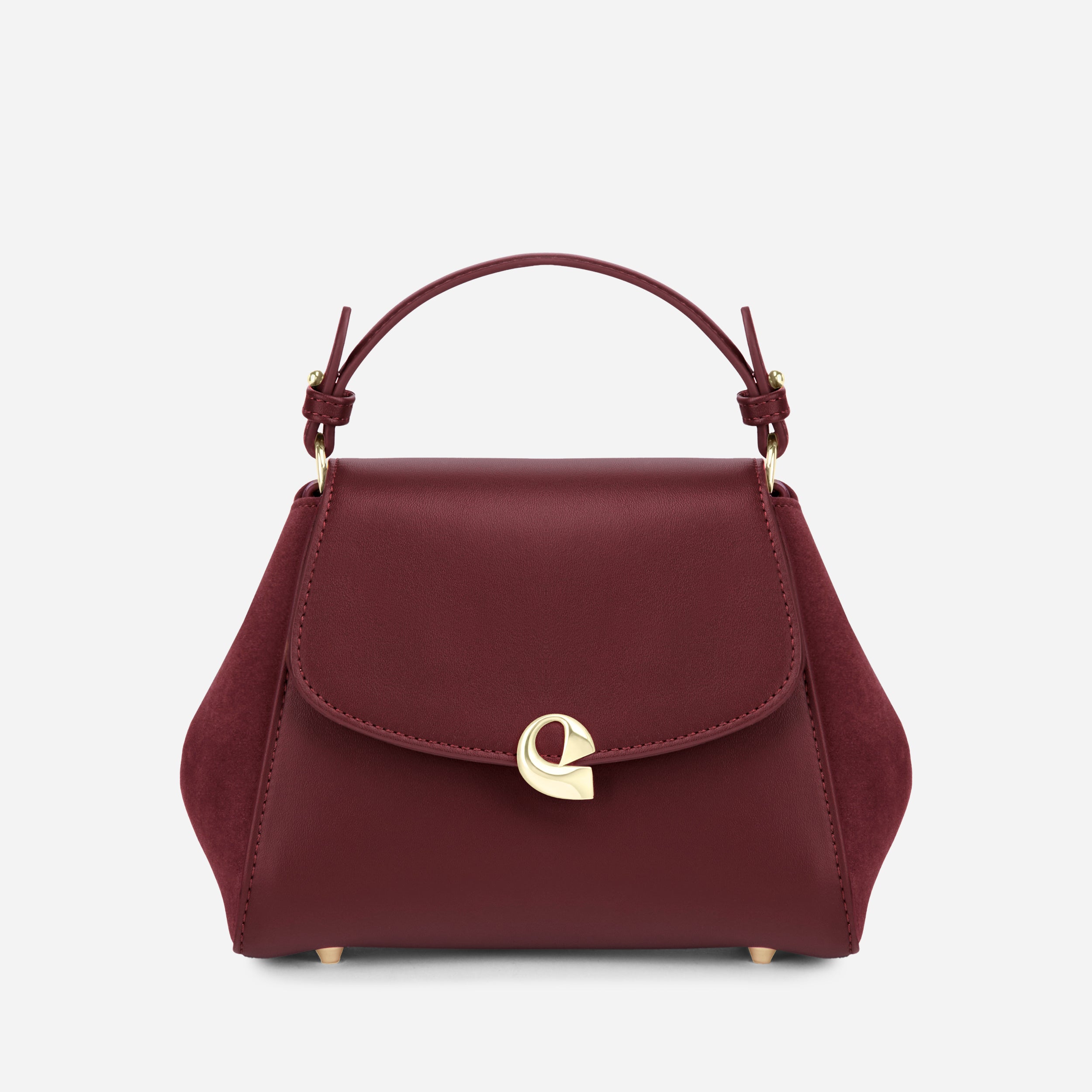 Sac Aura Précieuse - Suede burgundy