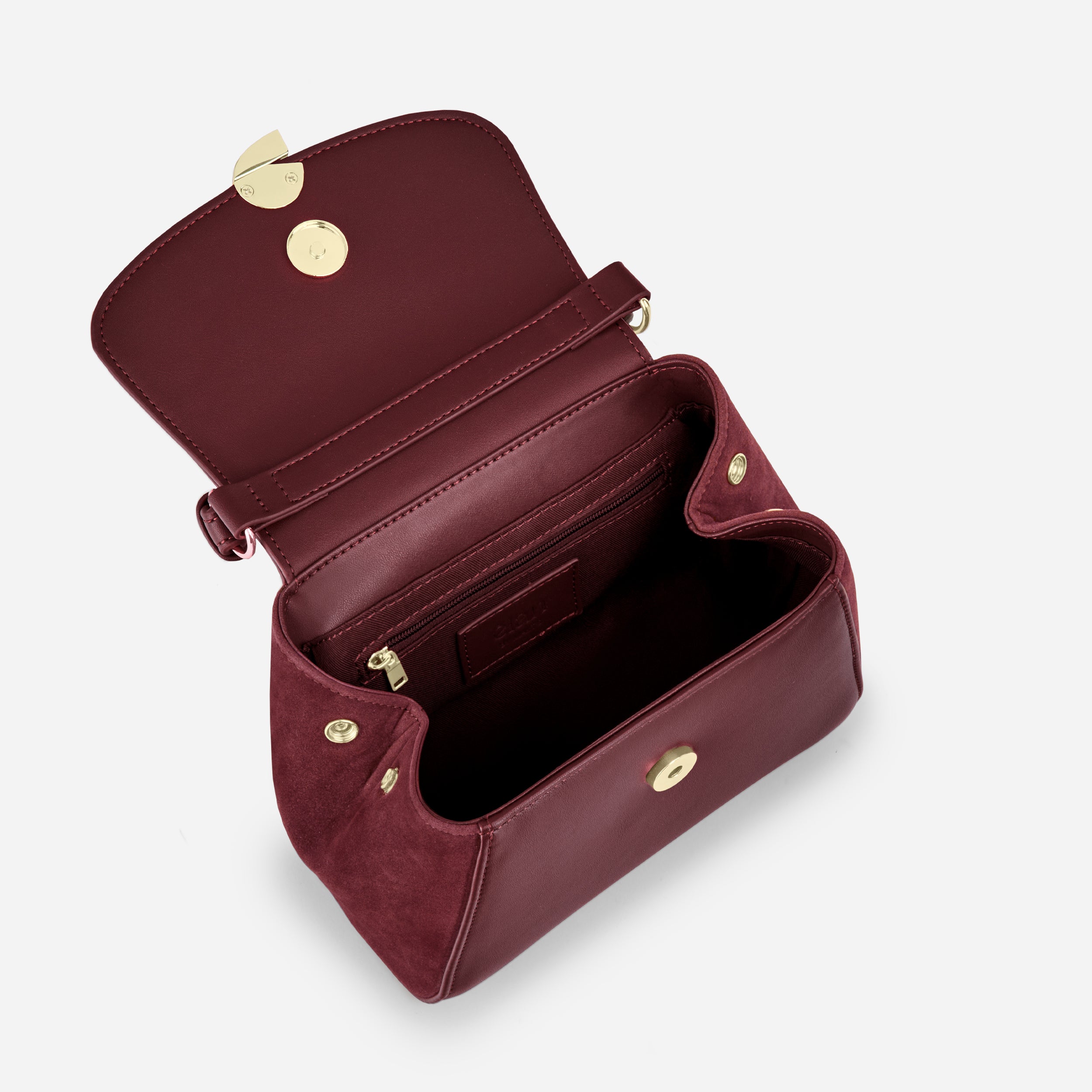 Sac Aura Précieuse - Suede burgundy