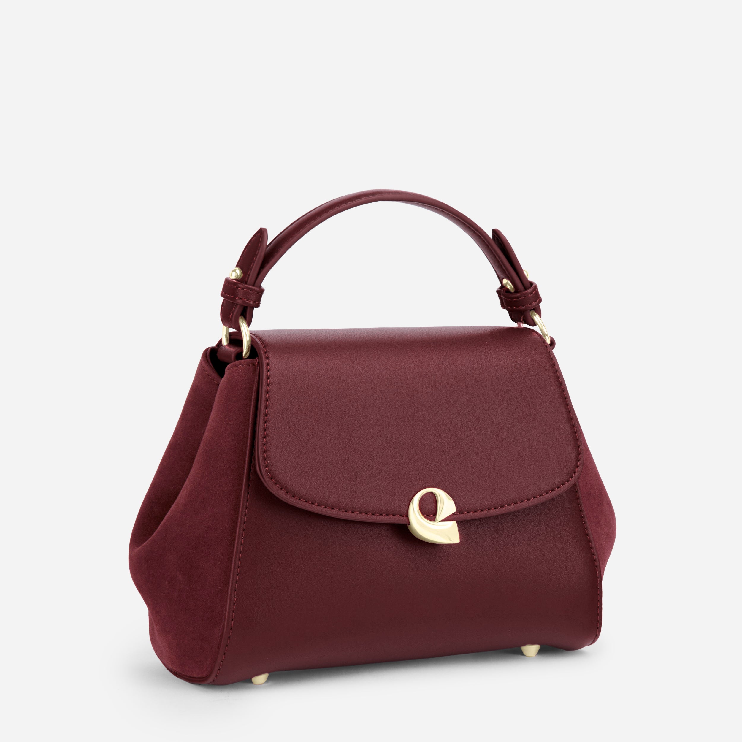 Sac Aura Précieuse - Suede burgundy