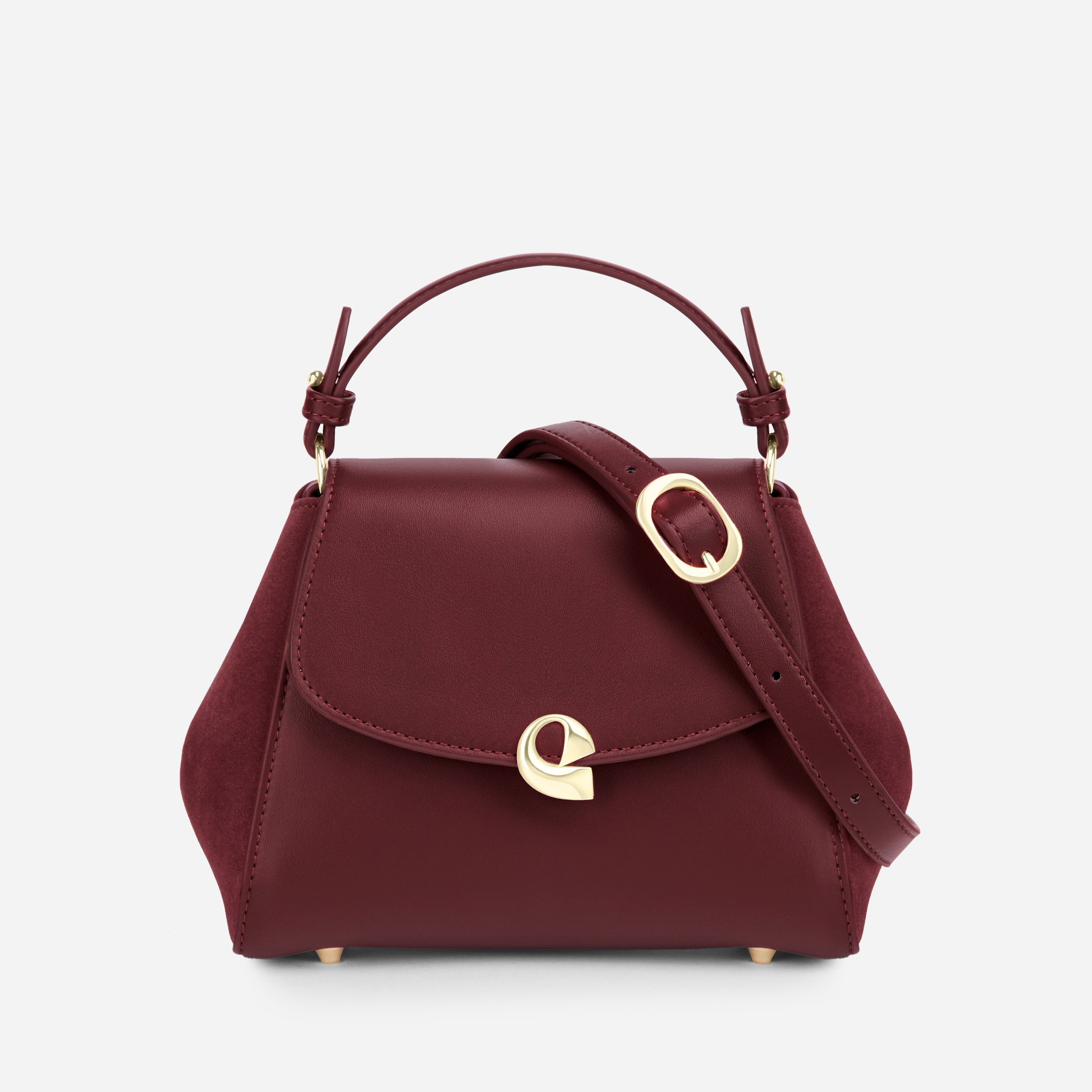 Sac Aura Précieuse - Suede burgundy