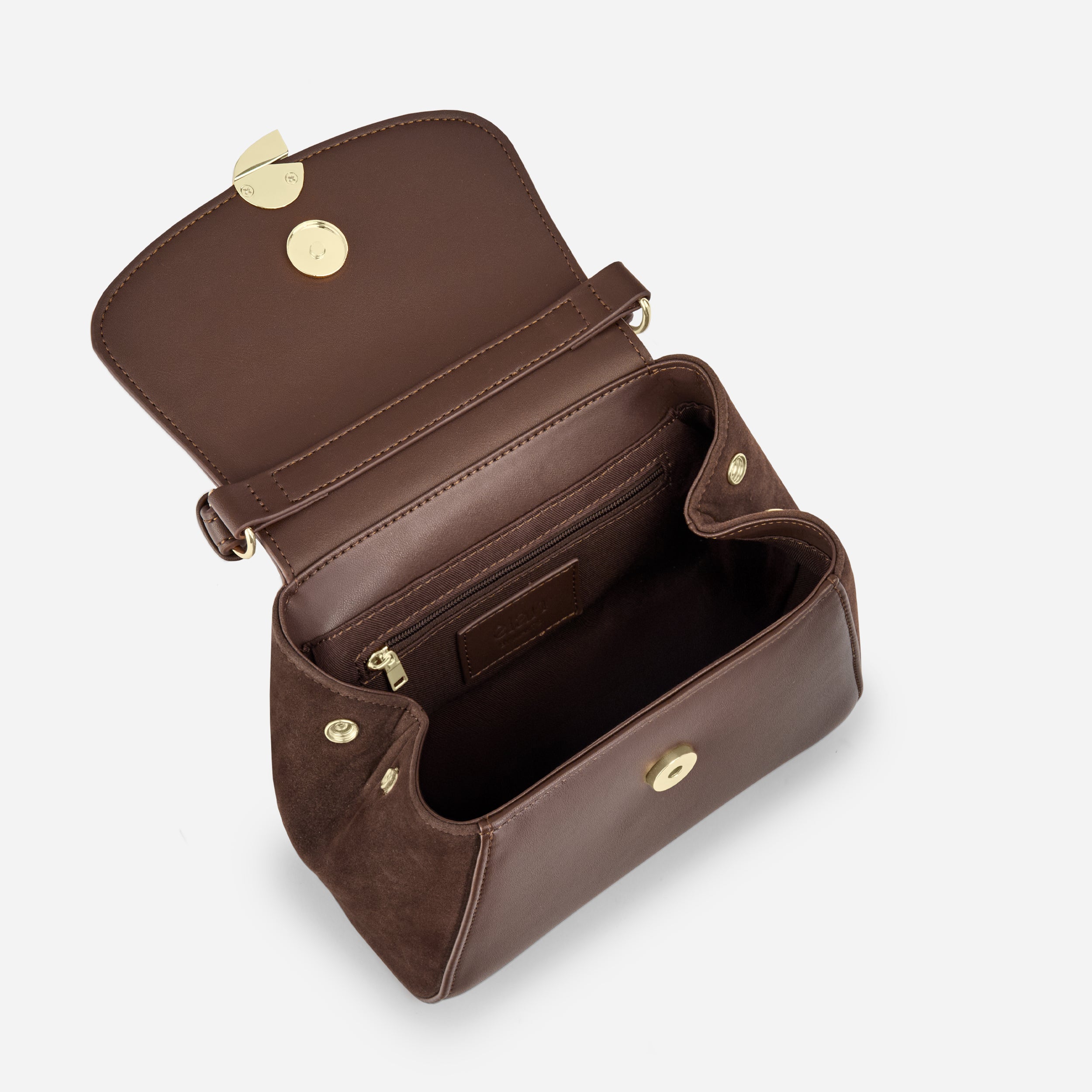 Sac Aura précieuse suede chocolat