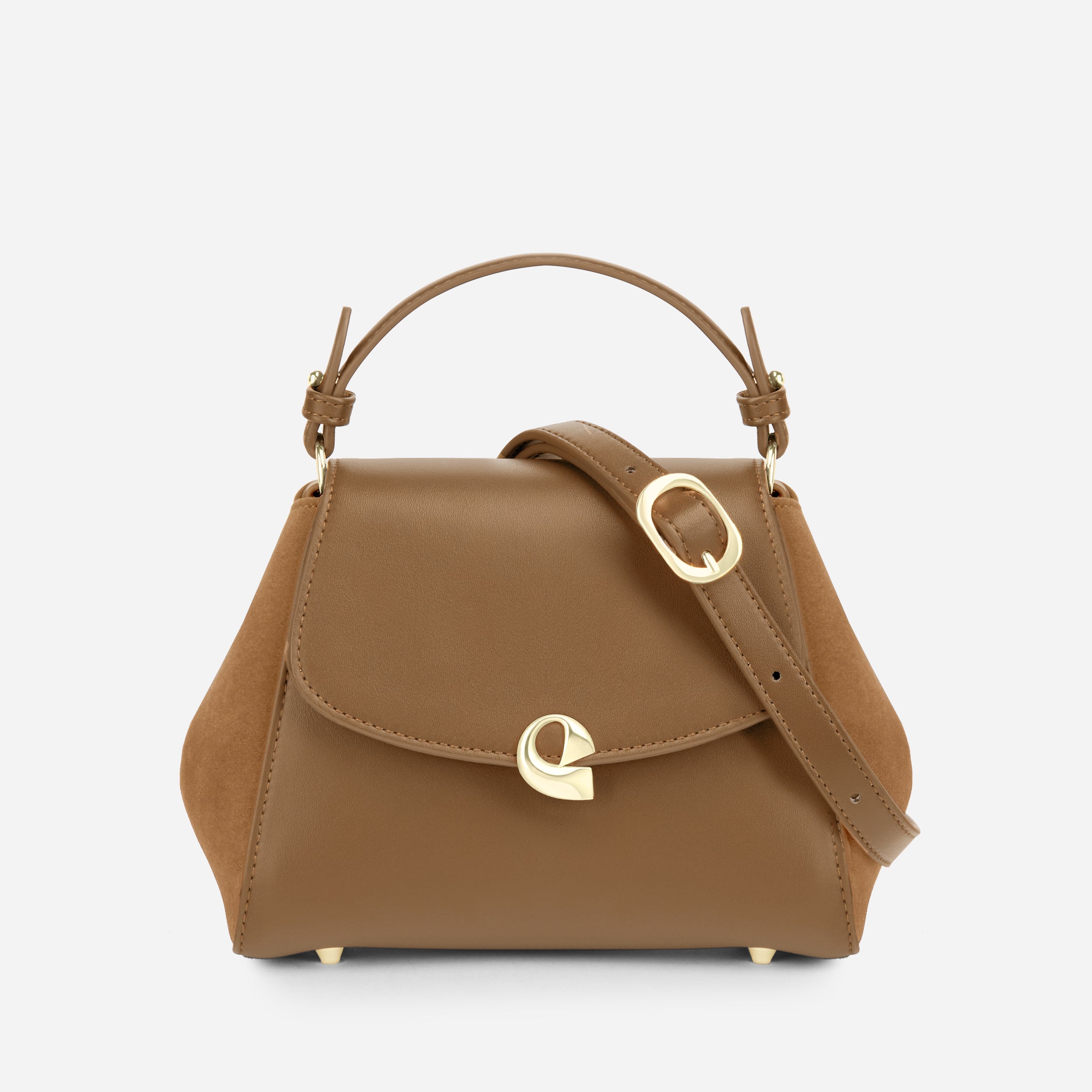 Sac Aura Précieuse - Suede camel