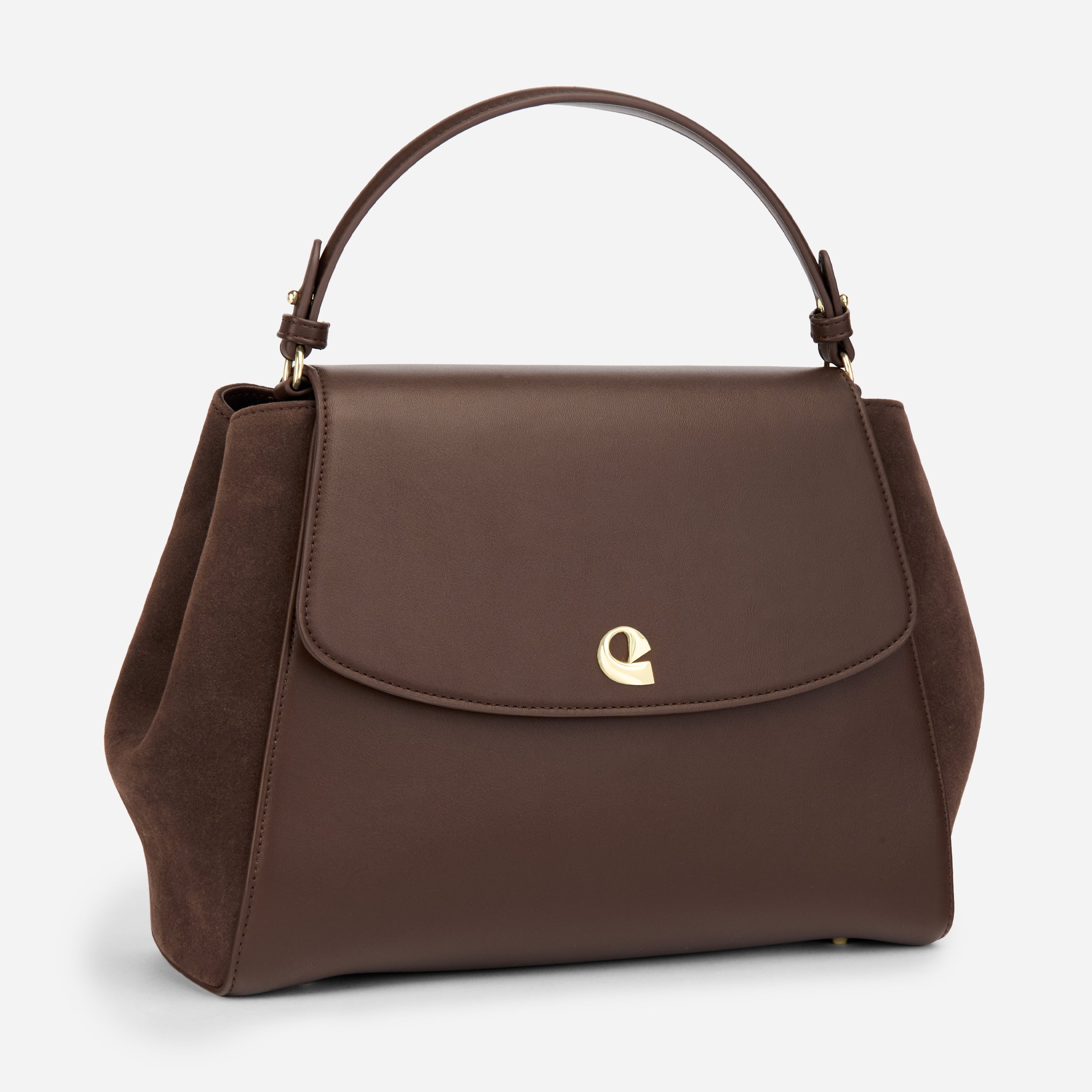 Sac Aura spacieuse suede chocolat