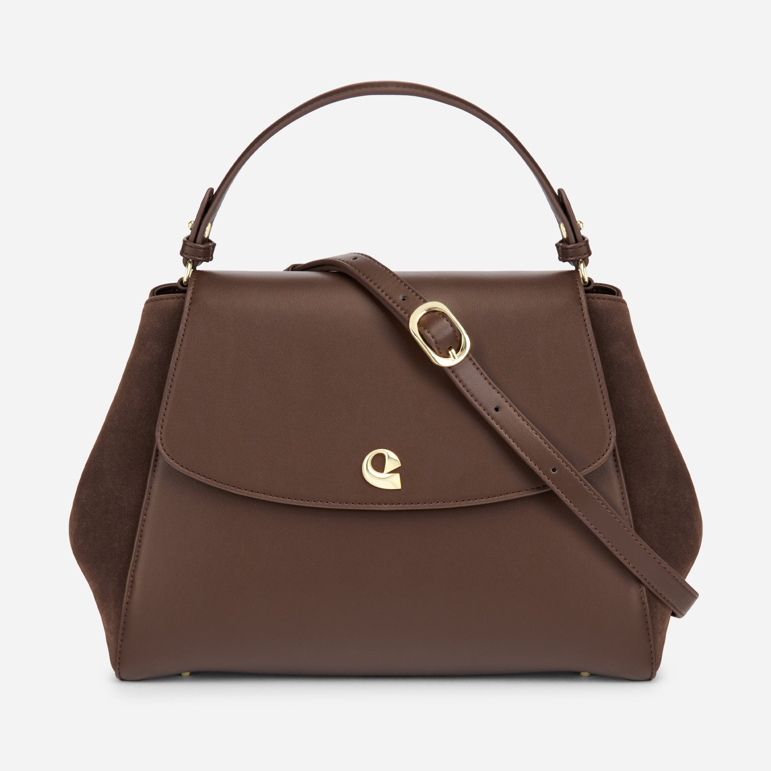 Sac Aura spacieuse suede chocolat
