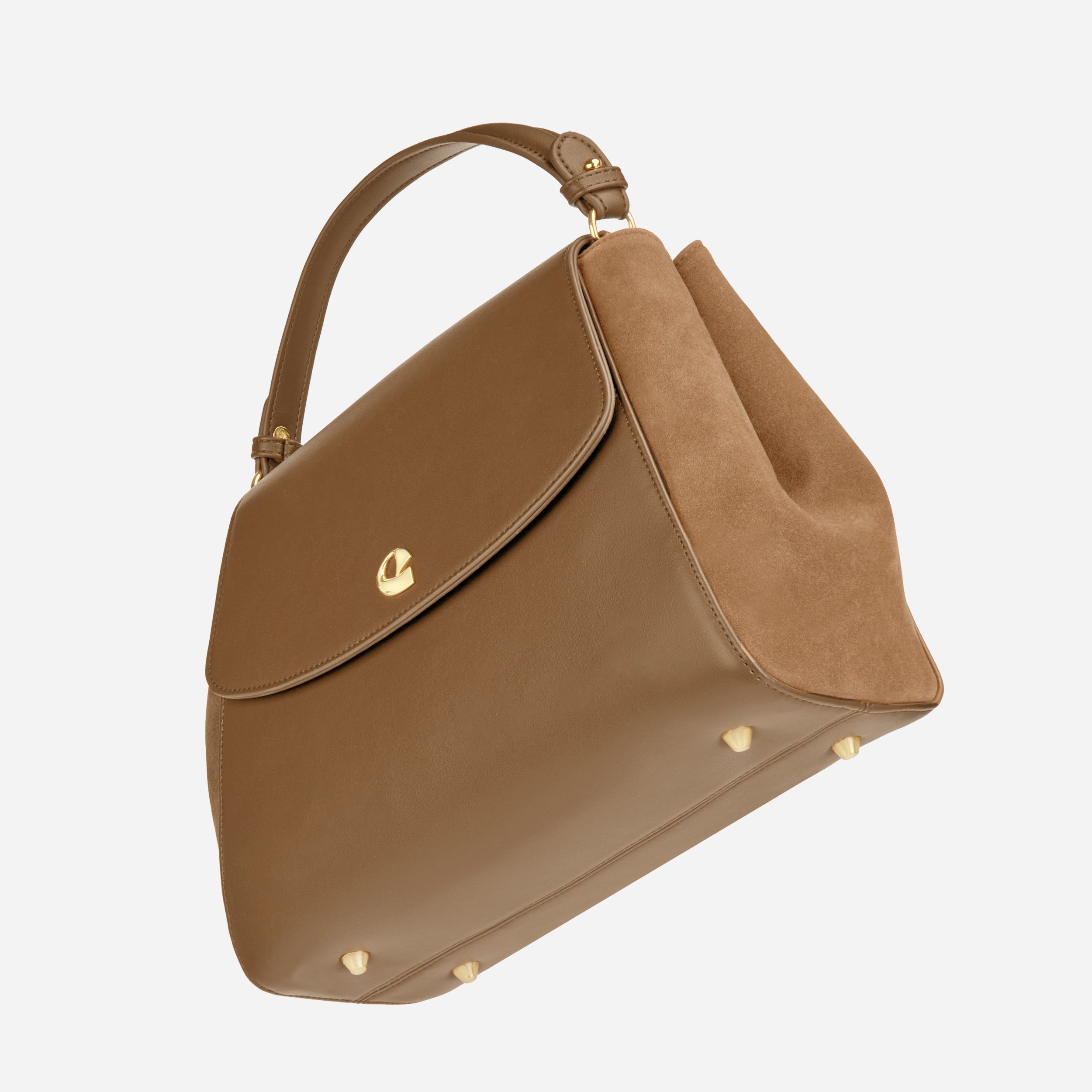 Sac Aura spacieuse - Suede camel
