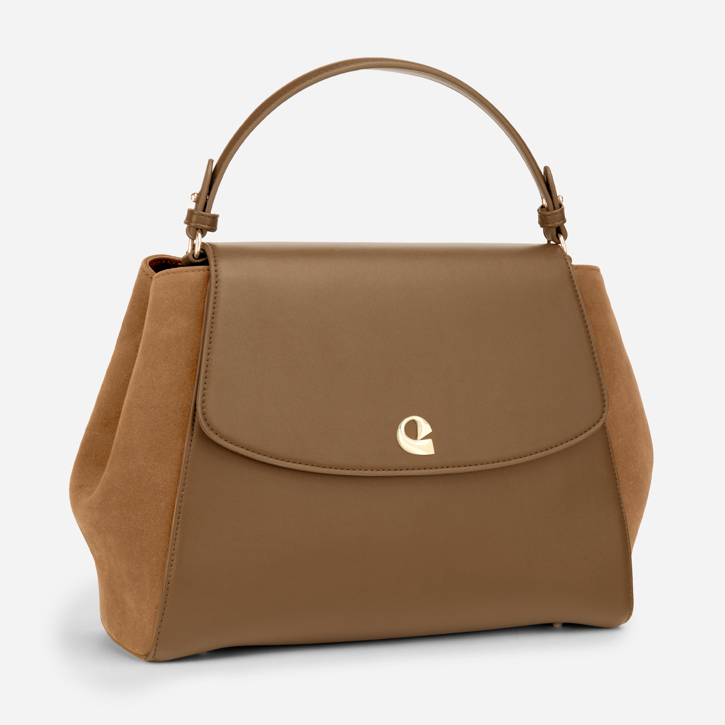 Sac Aura spacieuse - Suede camel