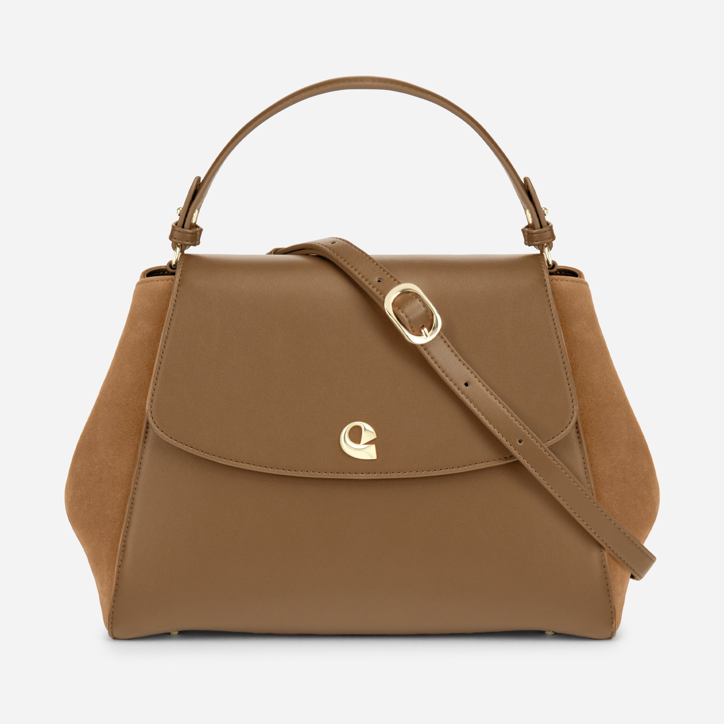 Sac Aura spacieuse - Suede camel