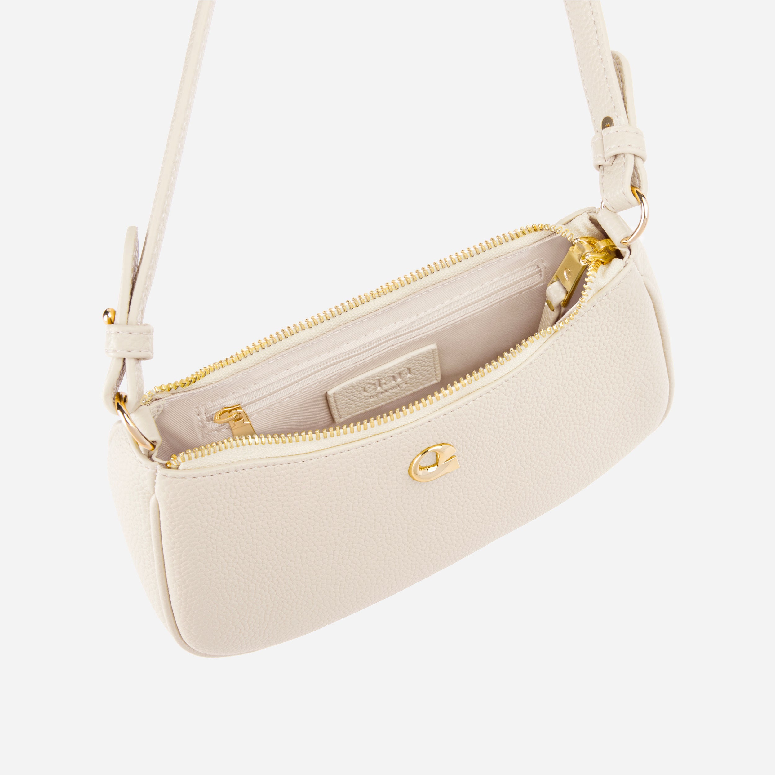 Sac Lune grainé - blanc cassé