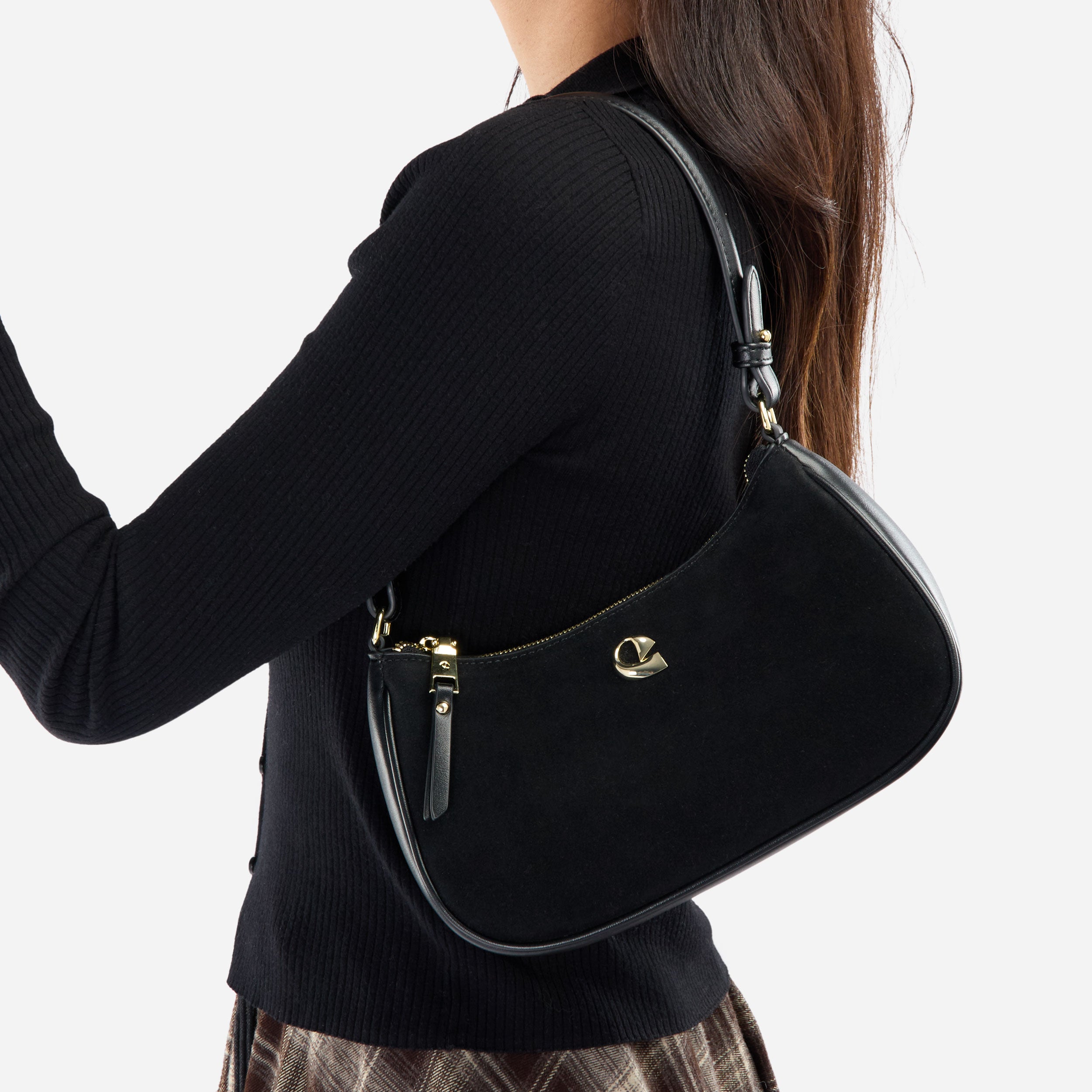 Sac Lune - suede noir