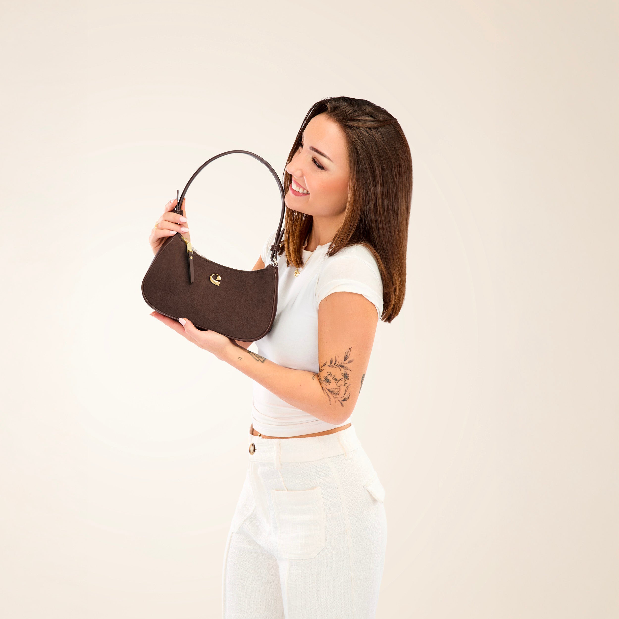 Sac Lune - suede chocolat