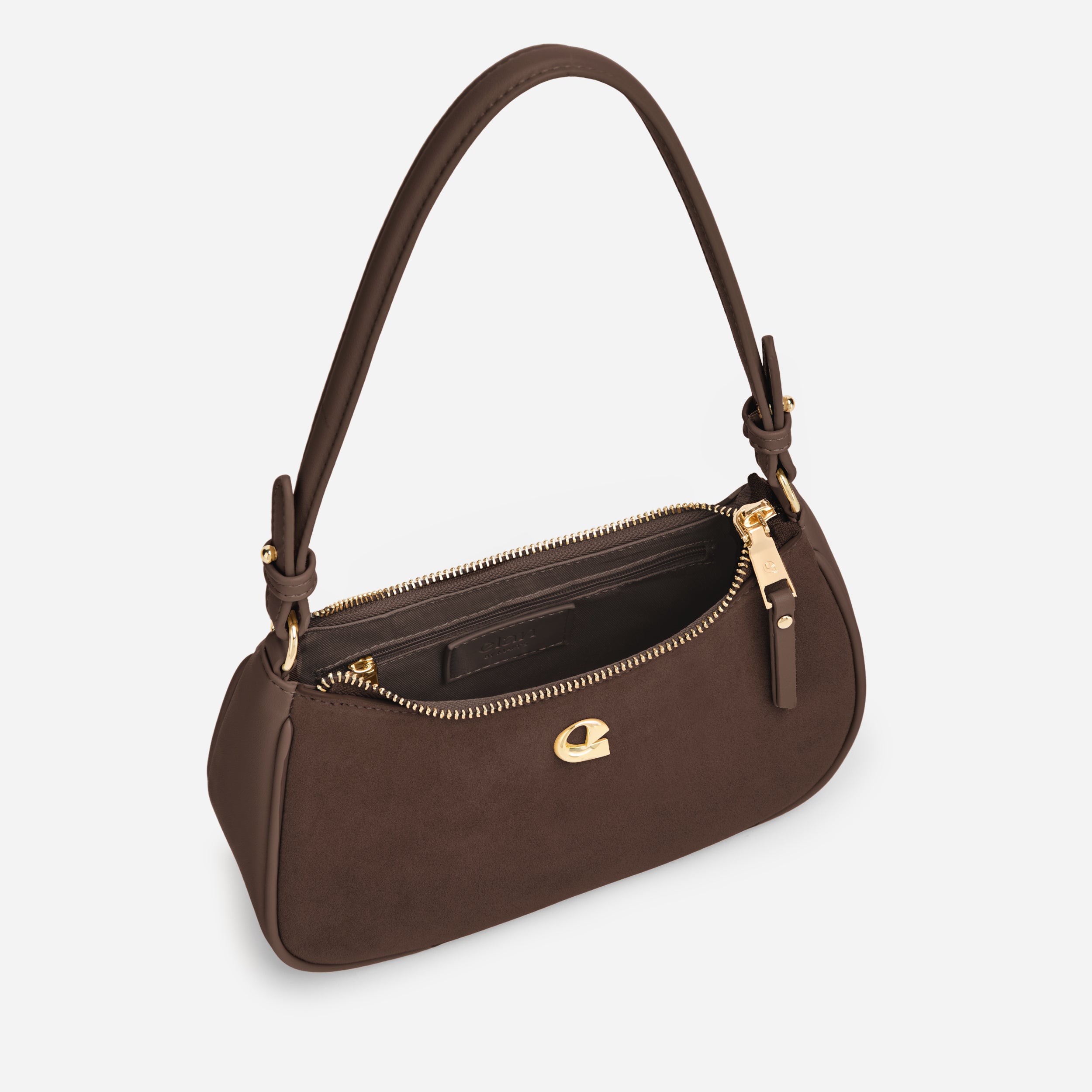 Sac Lune - suede chocolat