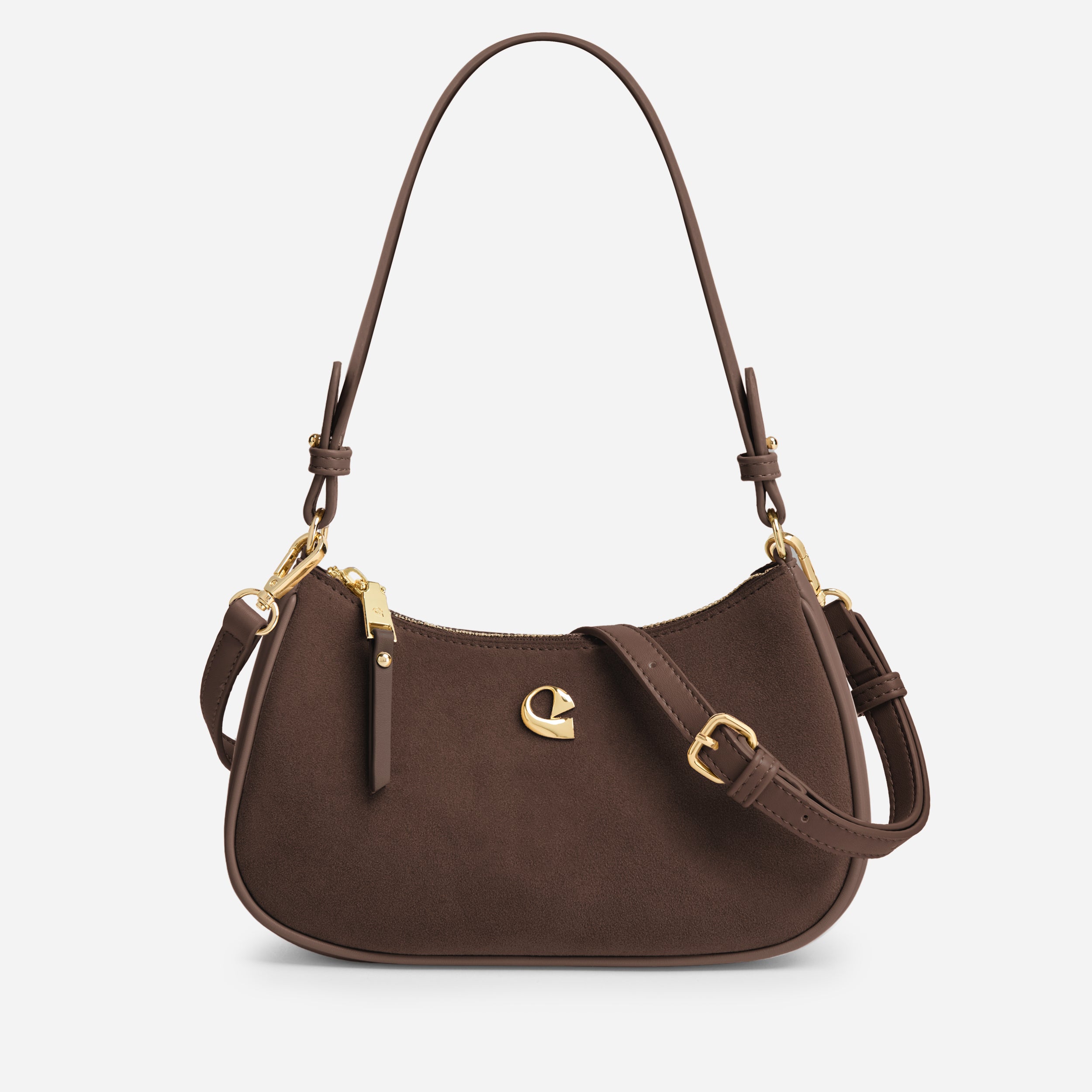 Sac Lune - suede chocolat