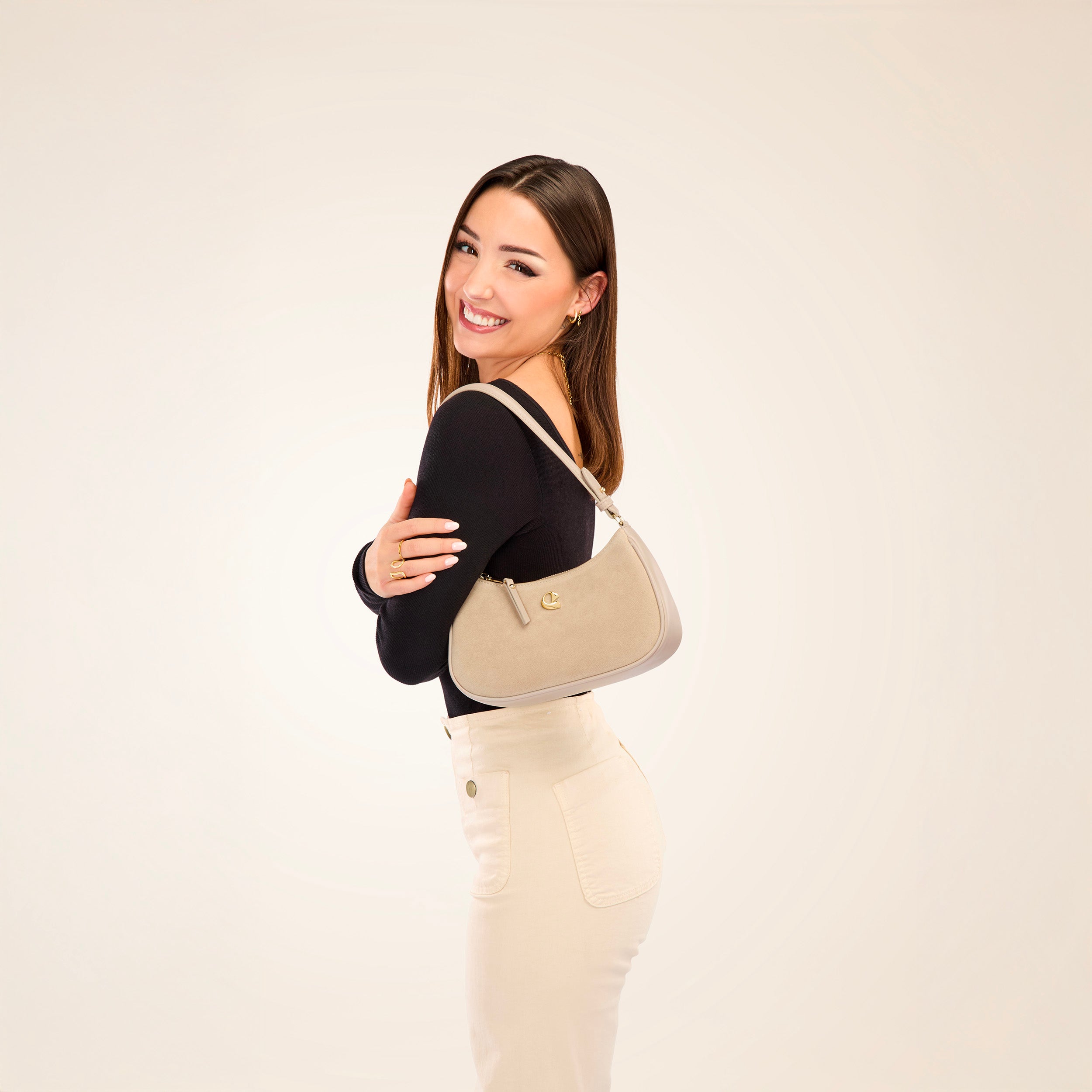 Sac Lune - suede sable