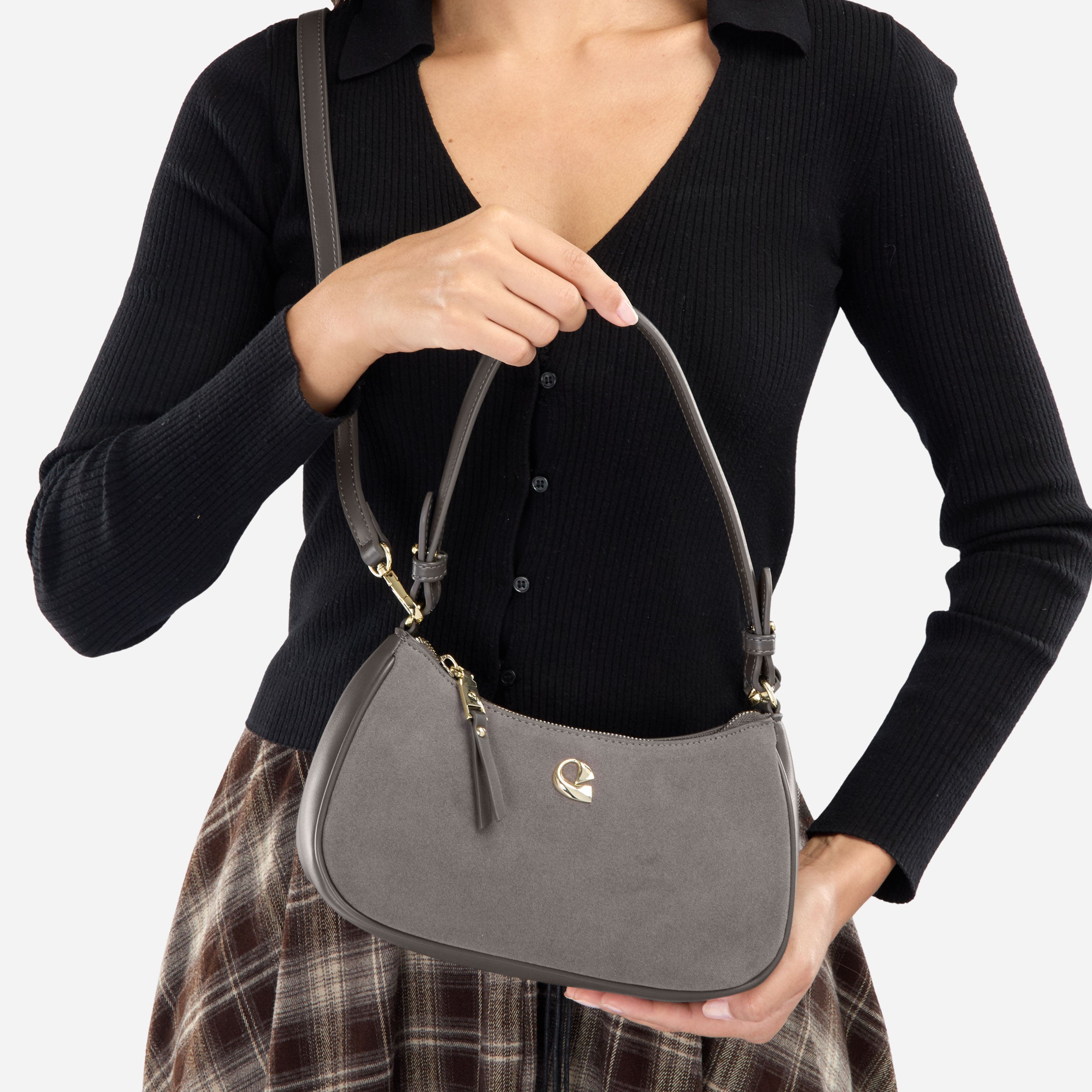 Sac Lune - suede gris graphite