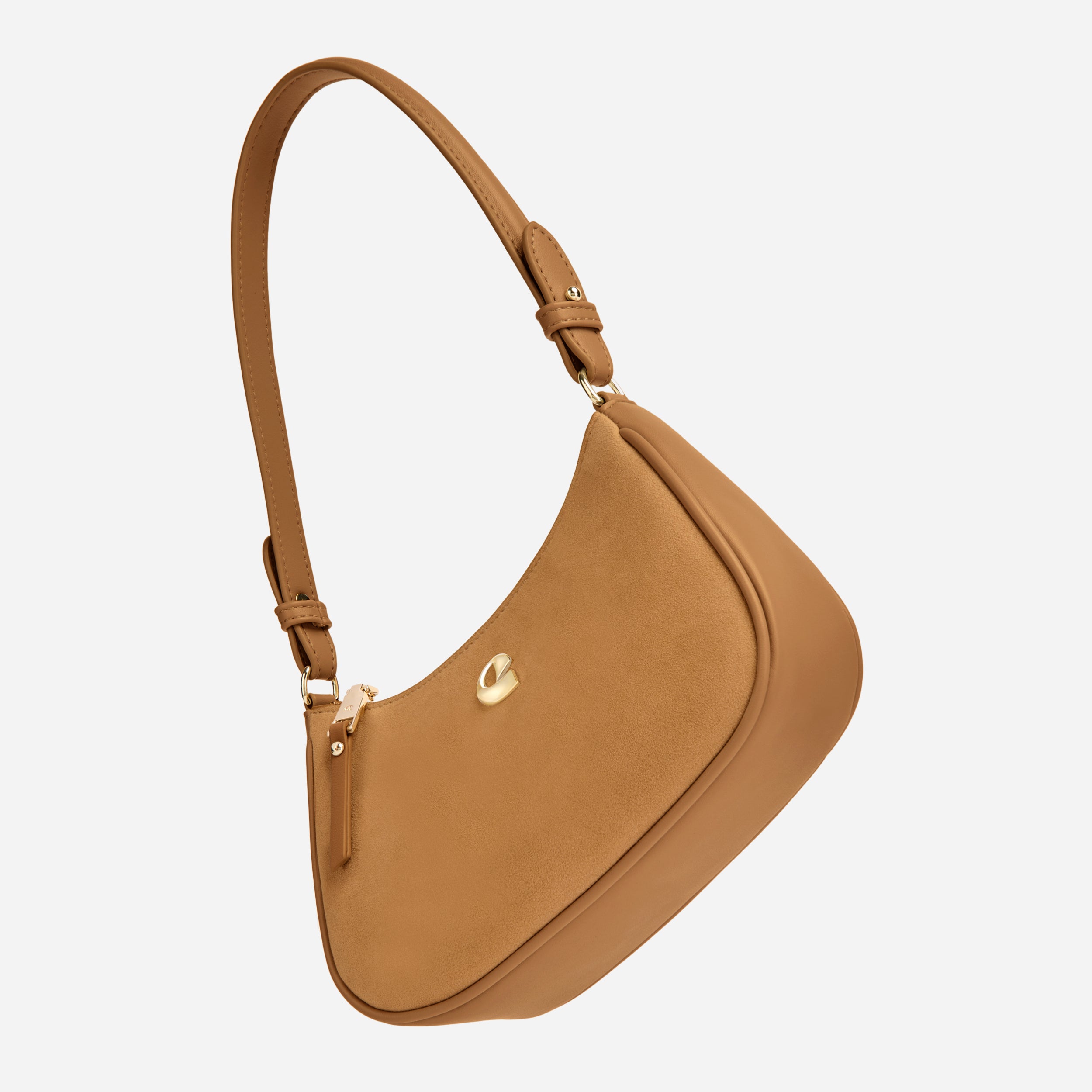 Sac Lune - suede camel