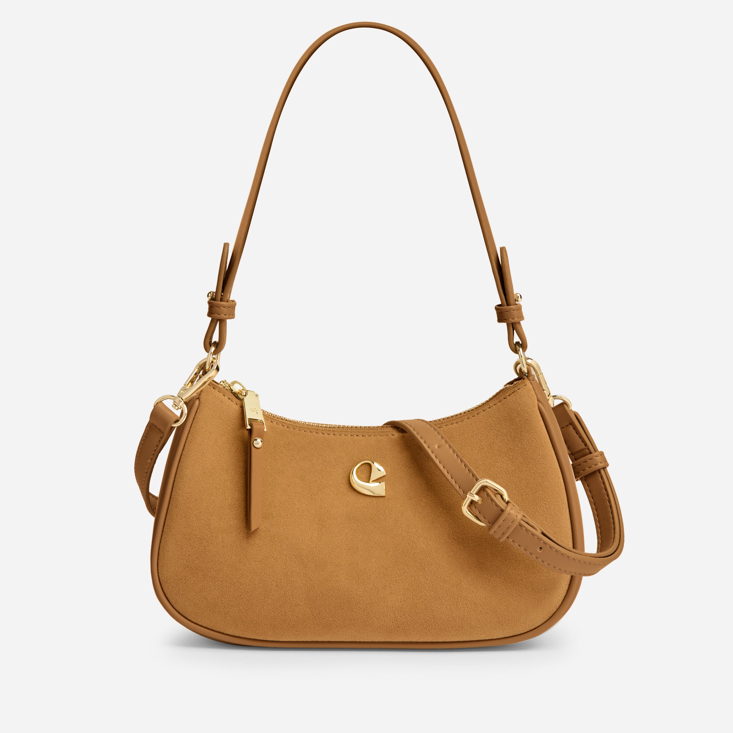 Sac Lune - suede camel