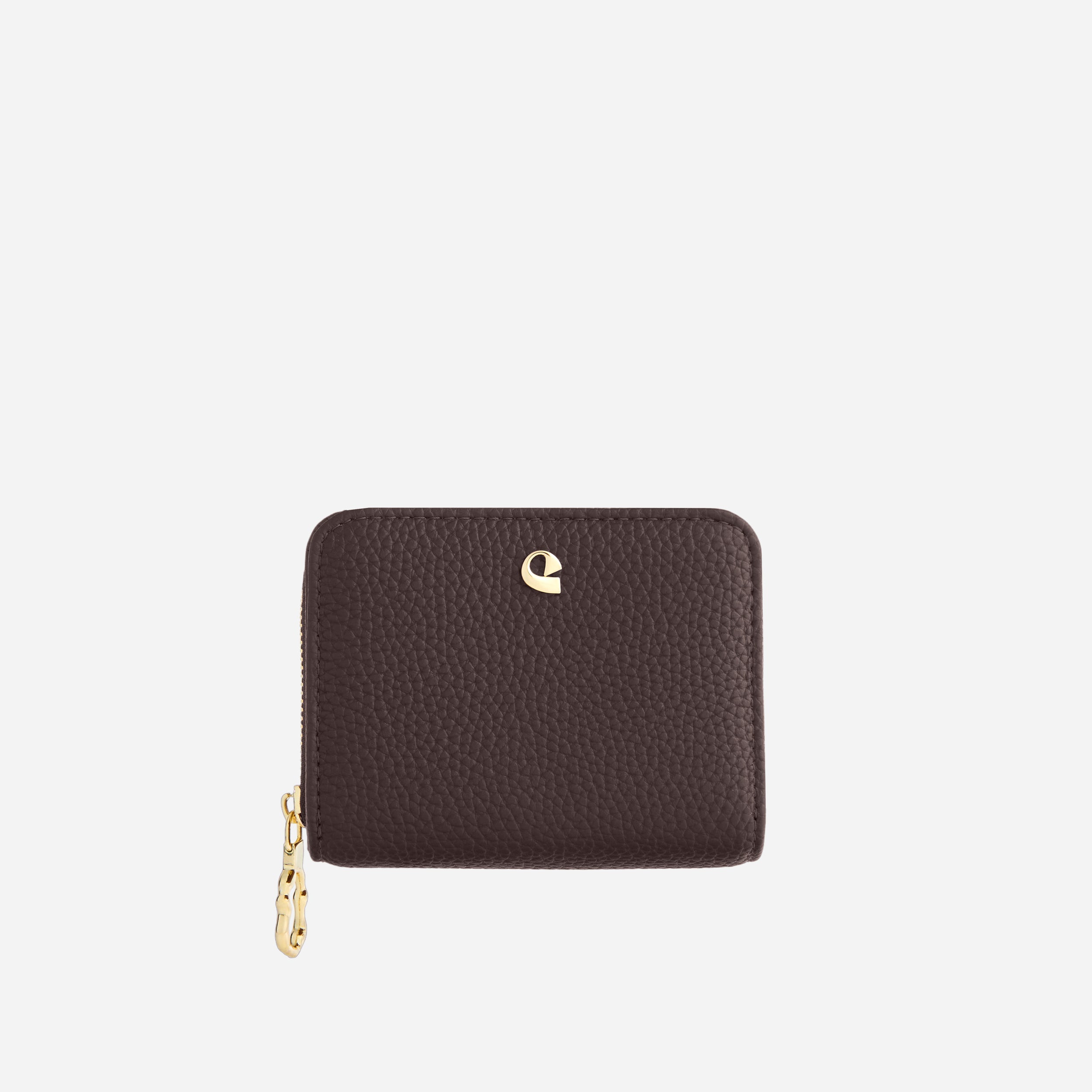 Portefeuille Aura grainé - chocolat