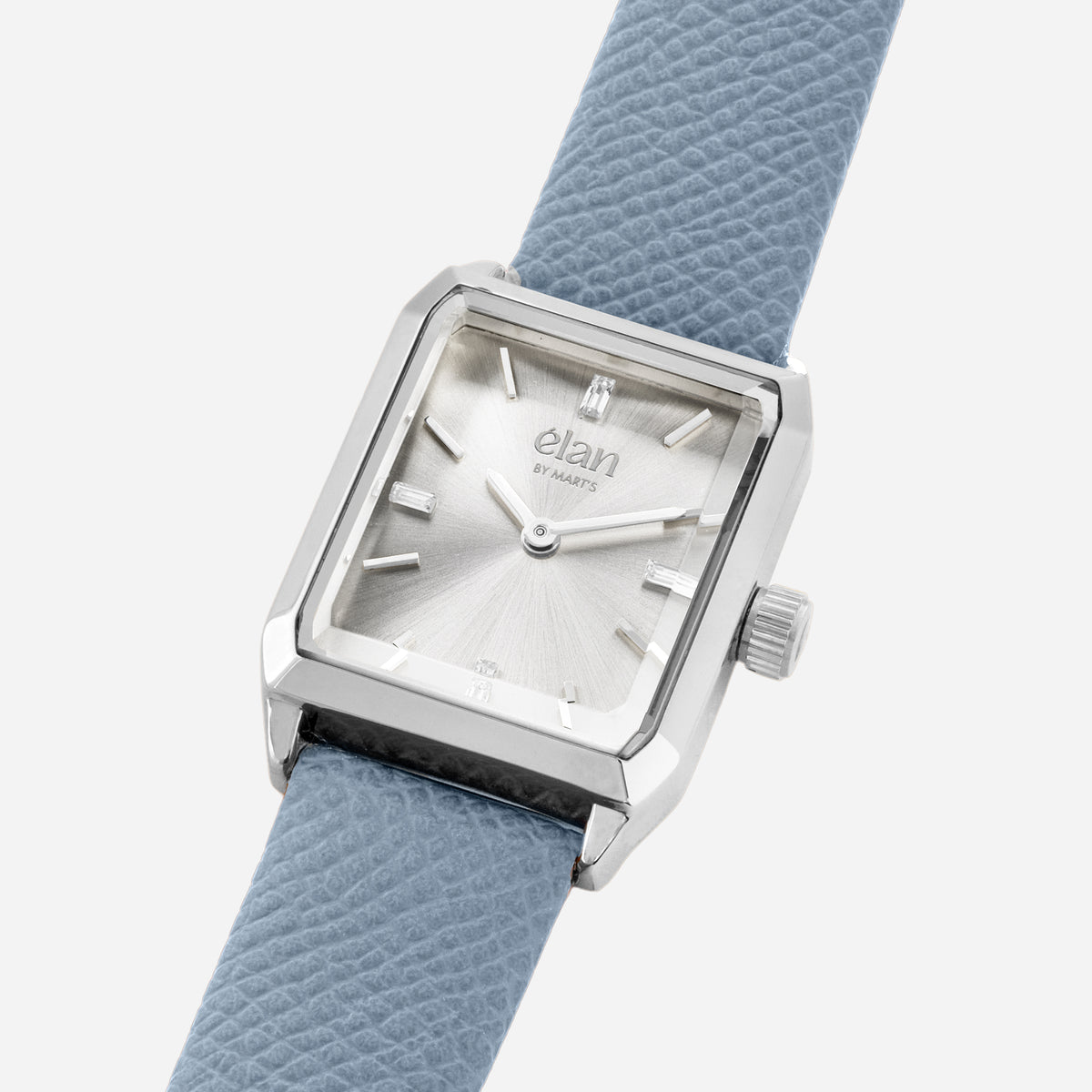 Montre Lune métallisée - bleu clair