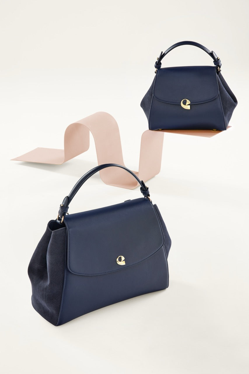 Sac Aura précieuse suede navy